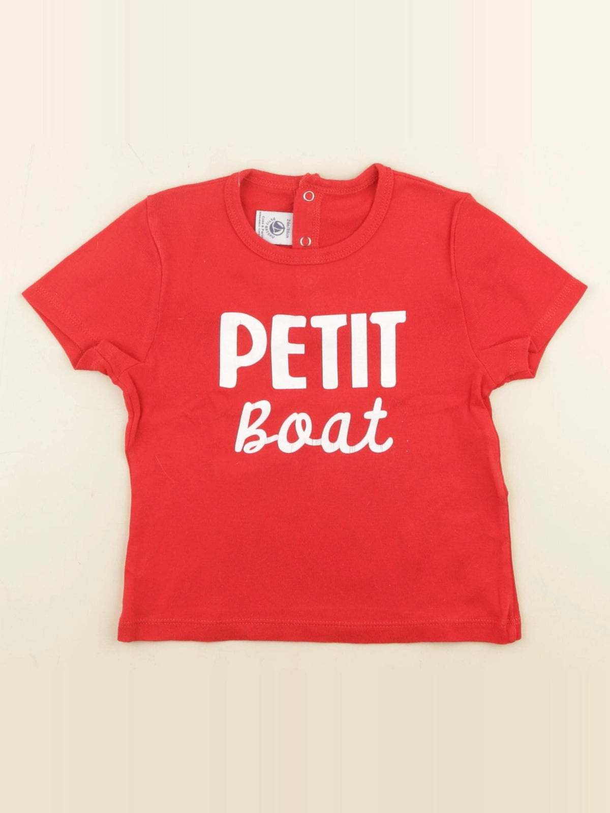 Petit Bateau - tee-shirt rouge - 24 mois