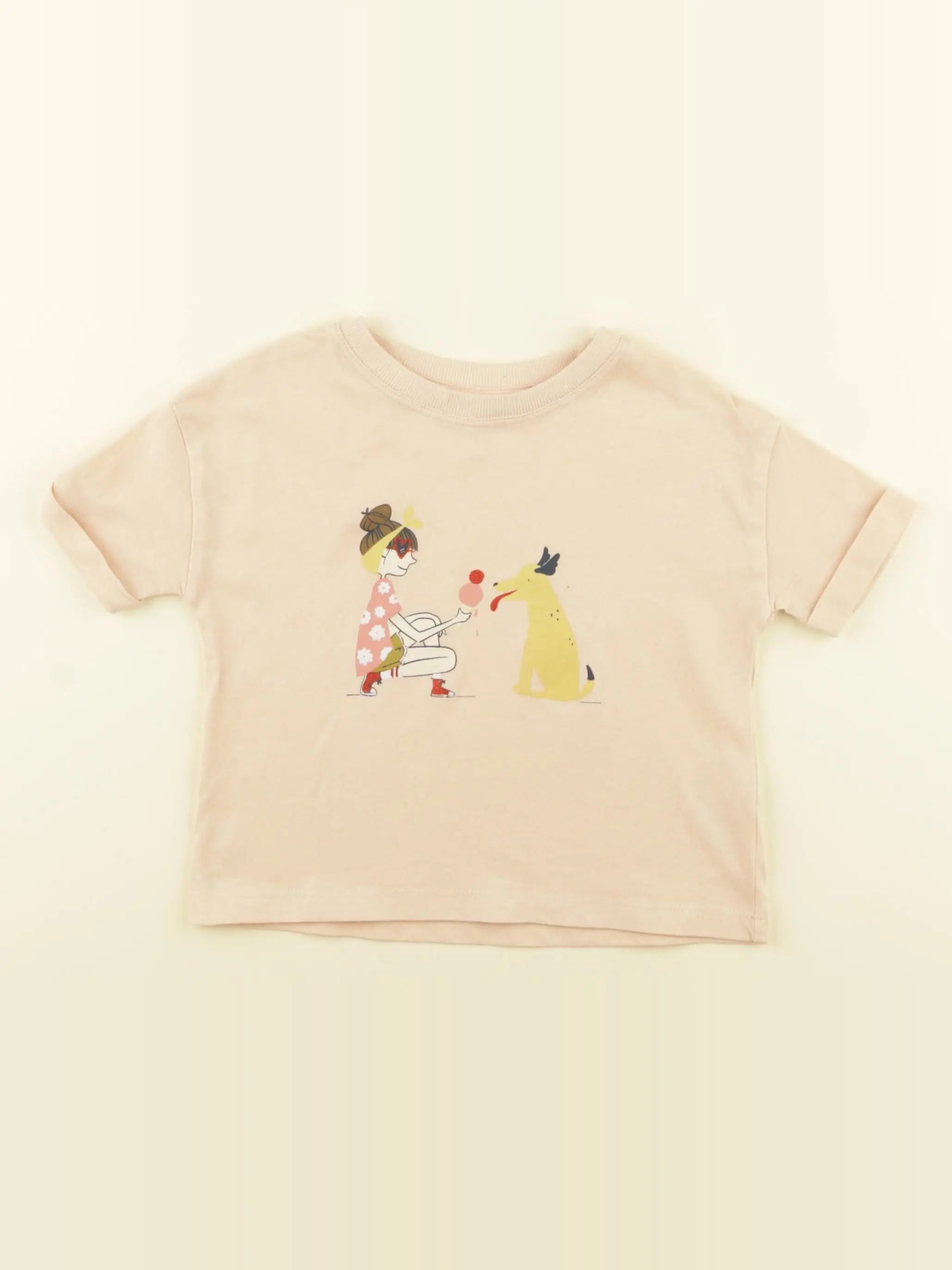 Vertbaudet - tee-shirt rose - 2 ans