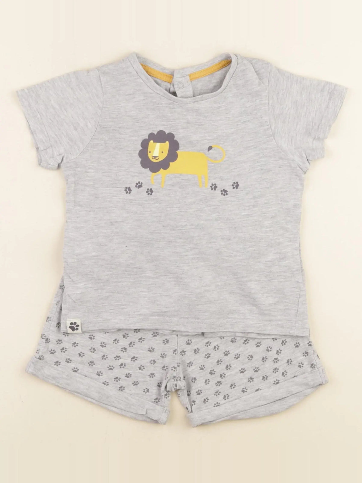 Vertbaudet - pyjama coton gris - 24 mois