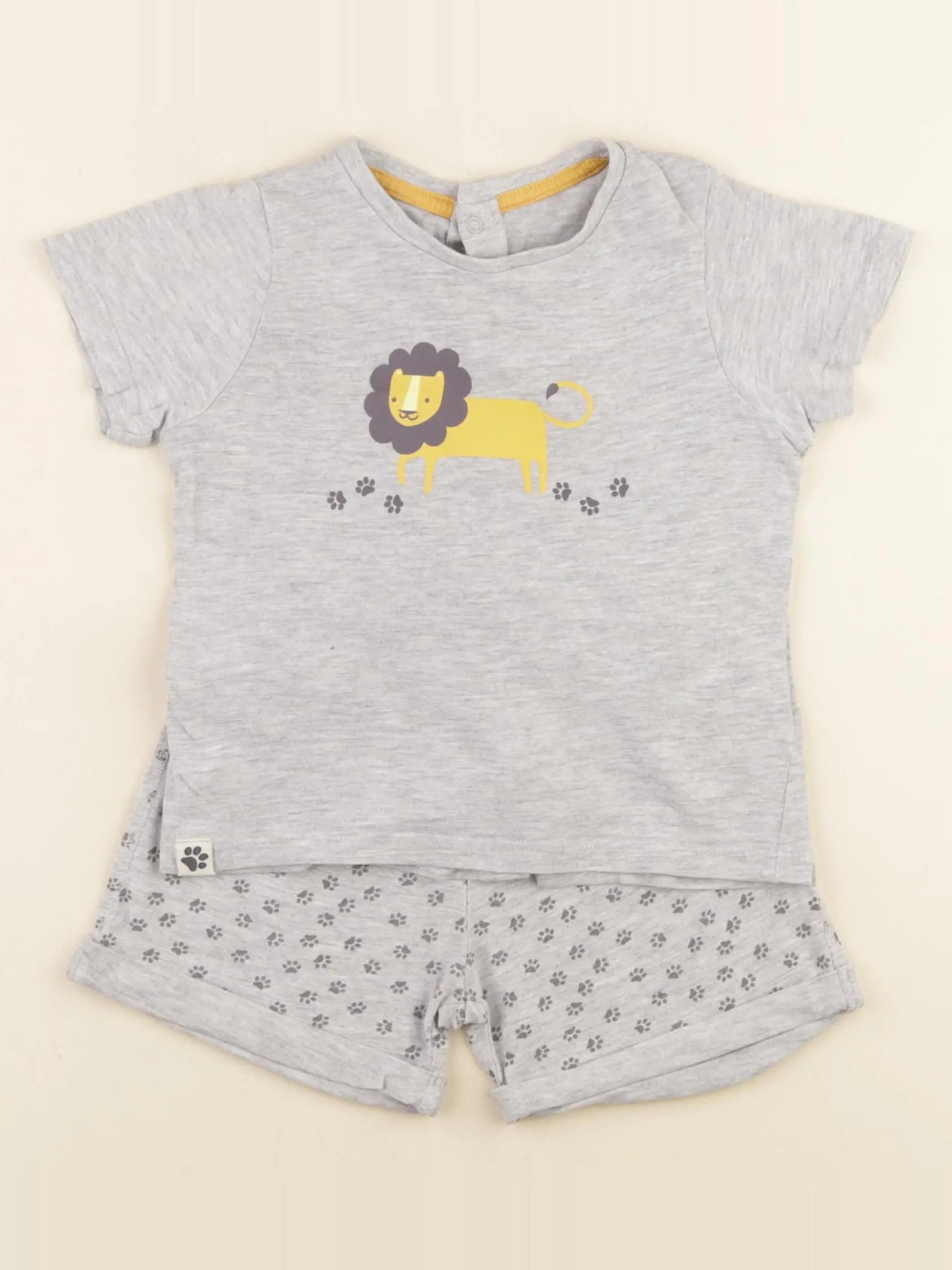 Vertbaudet - pyjama coton gris - 24 mois