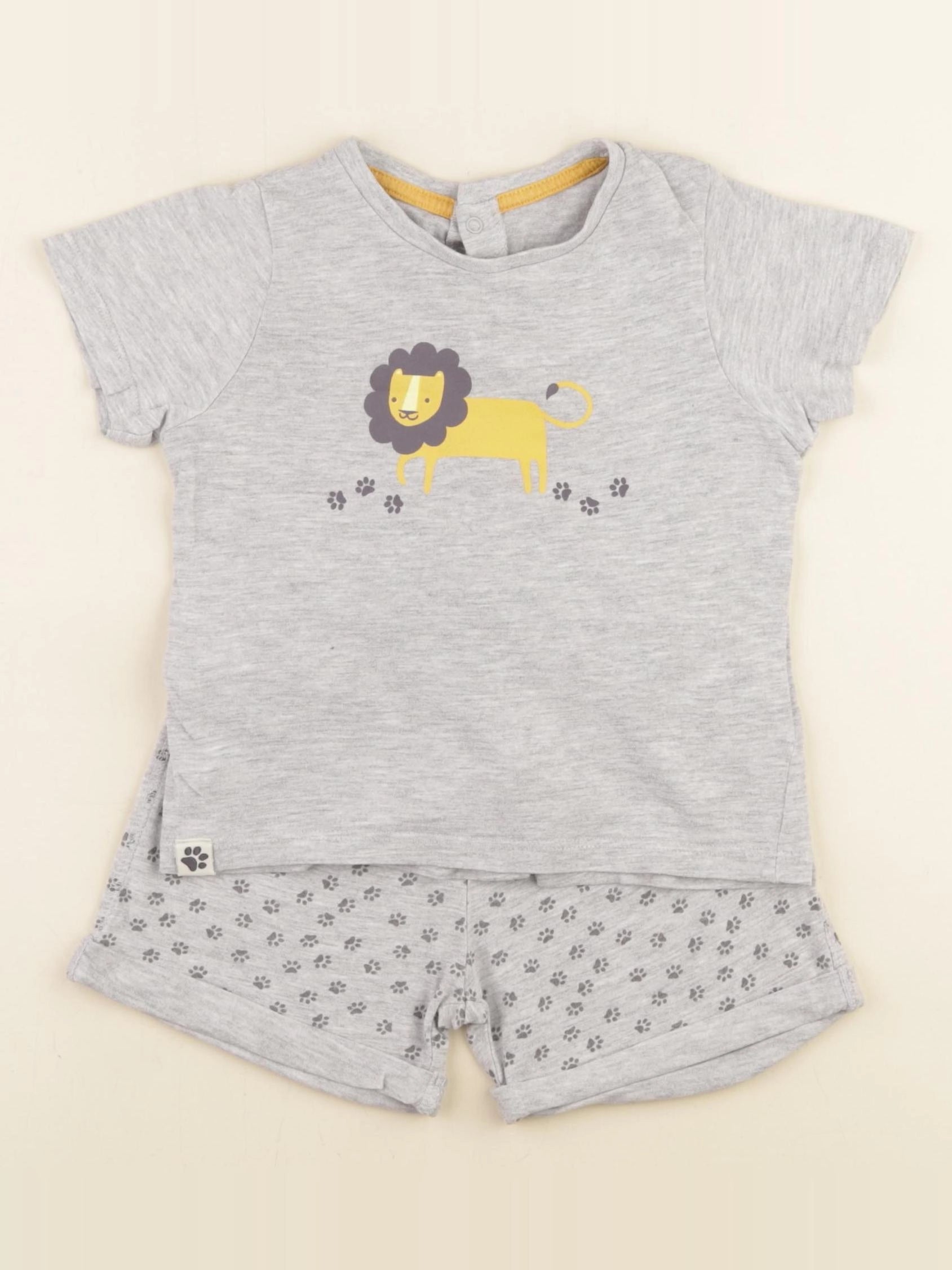 Vertbaudet - pyjama coton gris - 24 mois