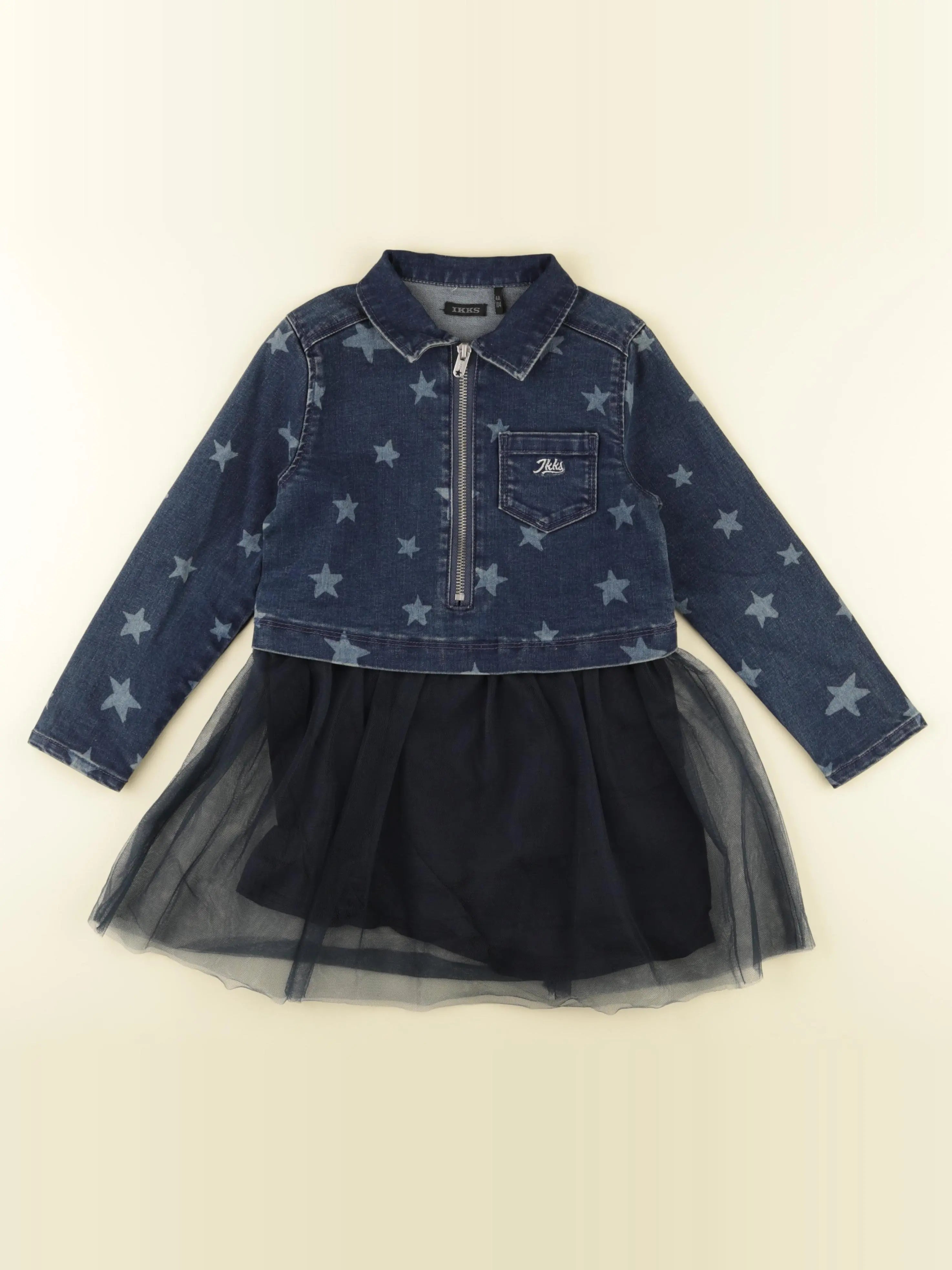 IKKS - robe bleu - 4 ans