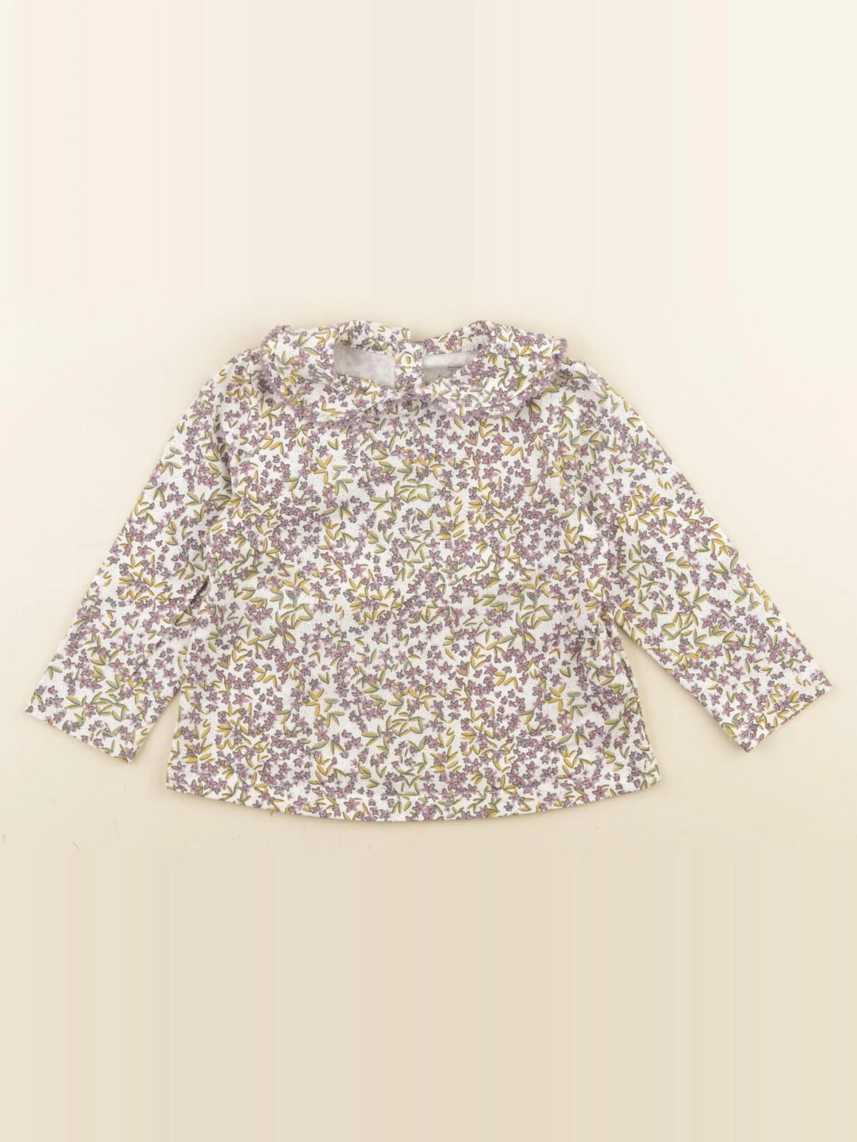 Boutchou - tee-shirt blanc, violet - 18 mois