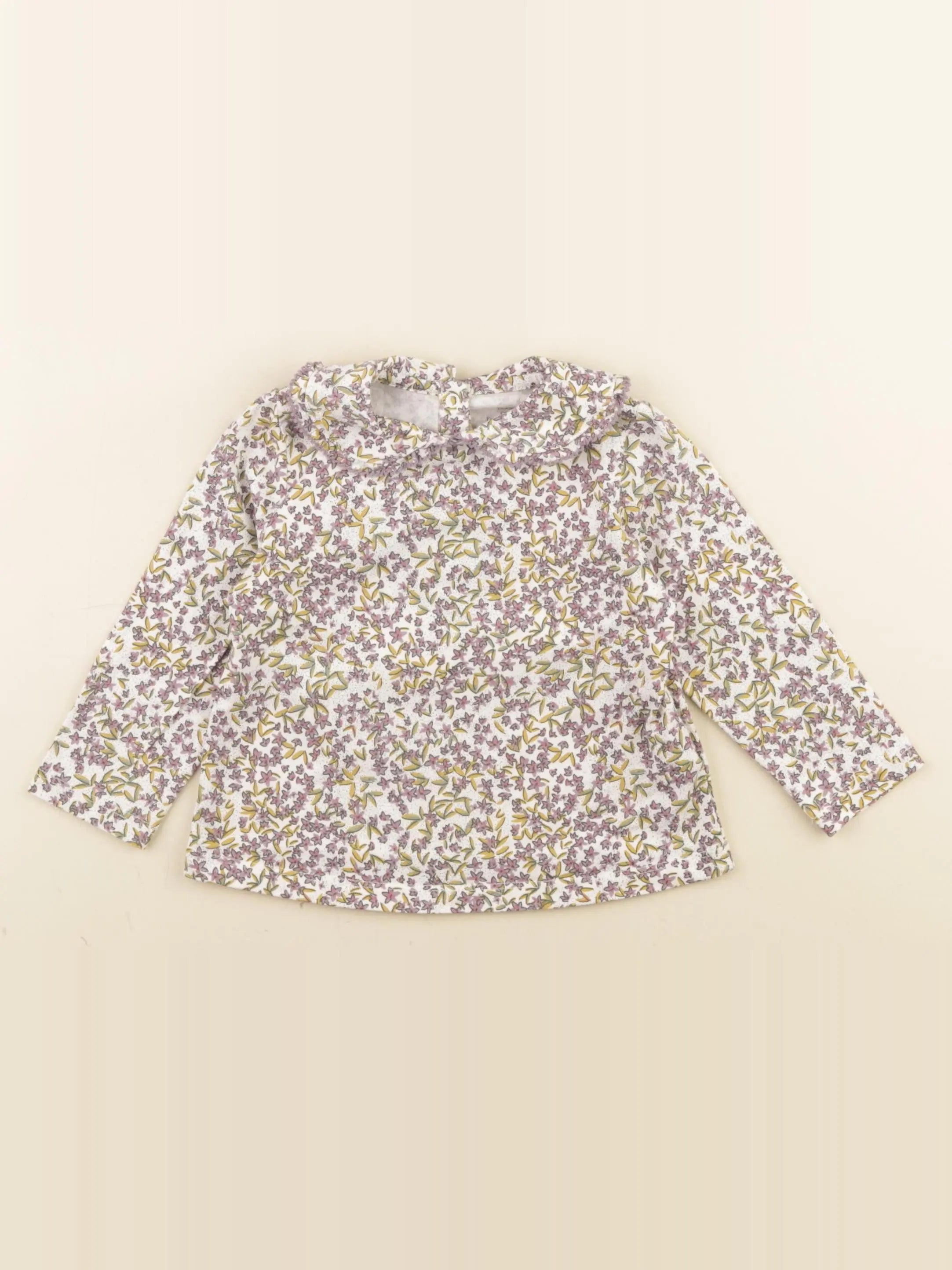 Boutchou - tee-shirt blanc, violet - 18 mois