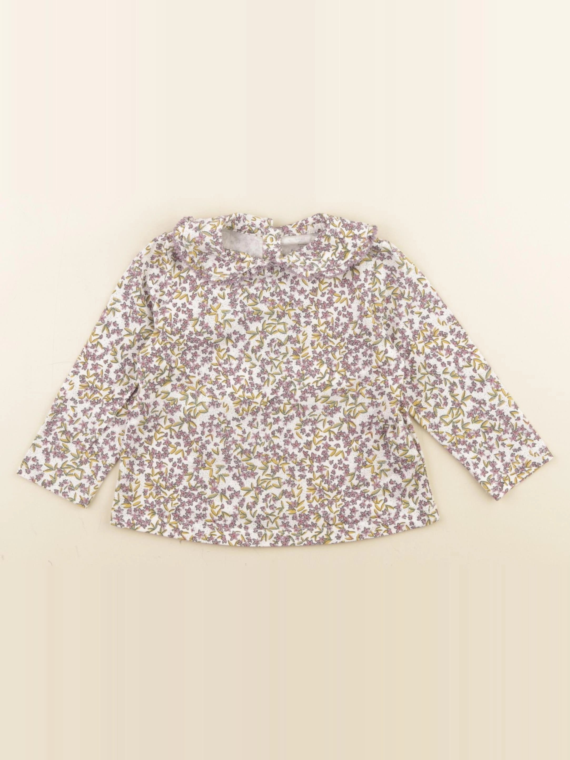 Boutchou - tee-shirt blanc, violet - 18 mois