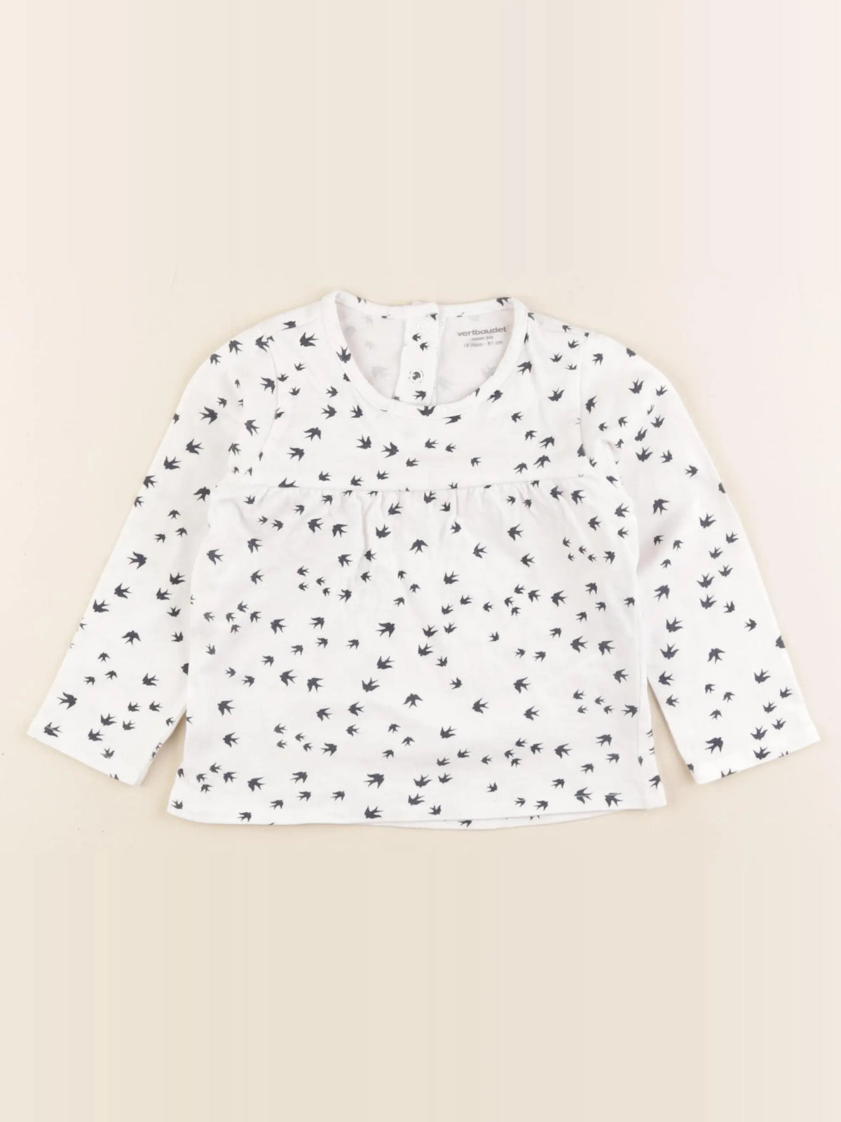 Vertbaudet - tee-shirt blanc - 18 mois