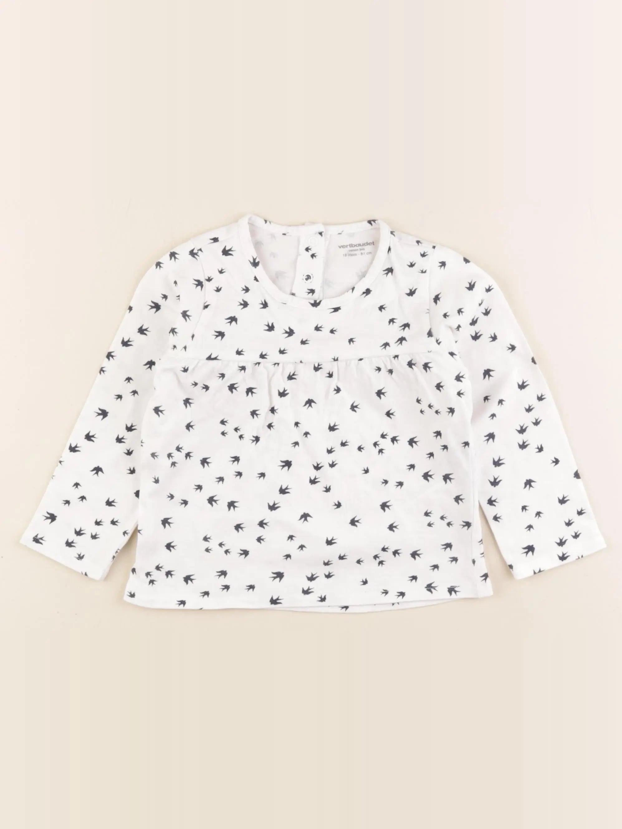 Vertbaudet - tee-shirt blanc - 18 mois