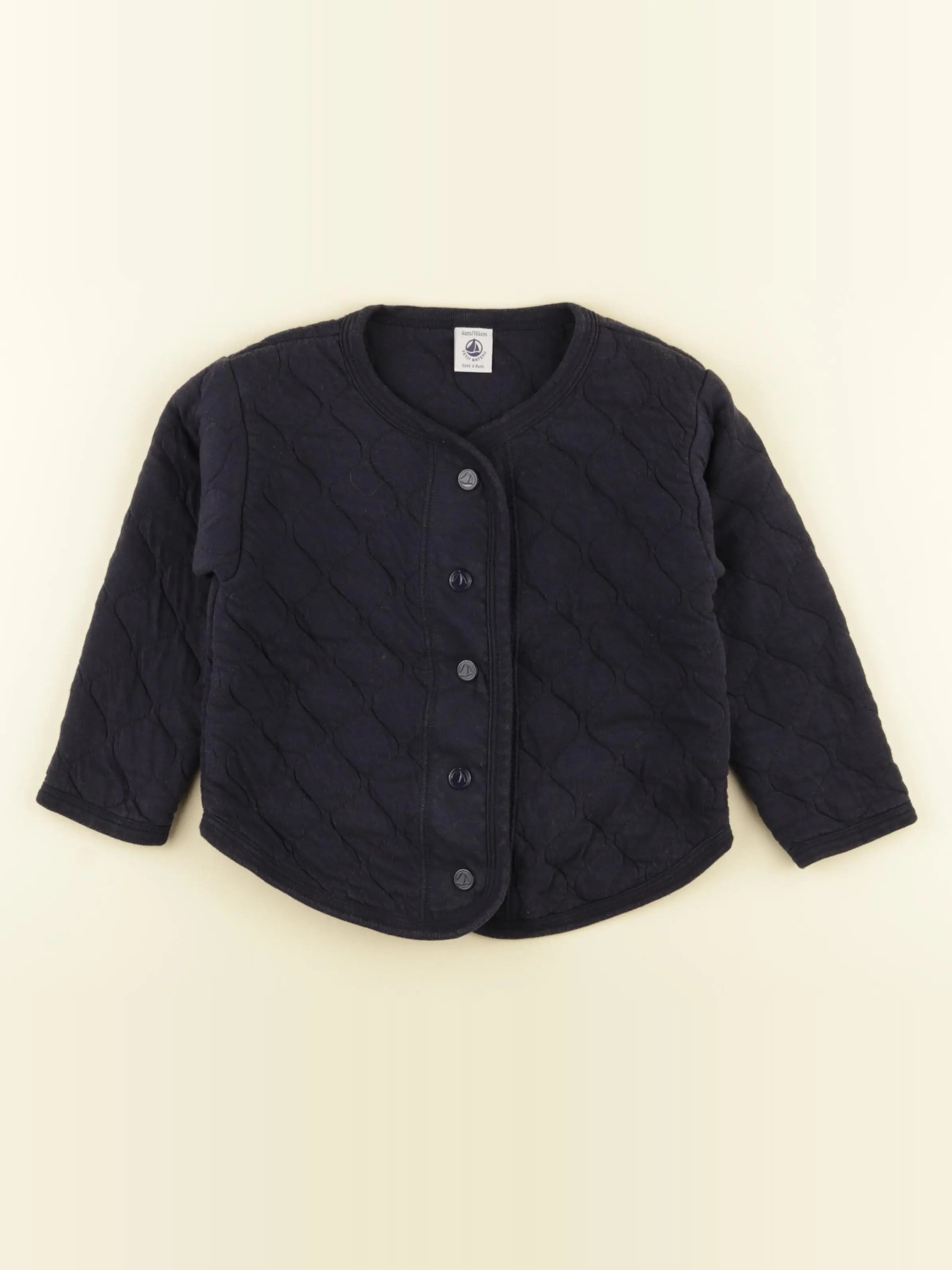Petit Bateau - gilet bleu - 4 ans