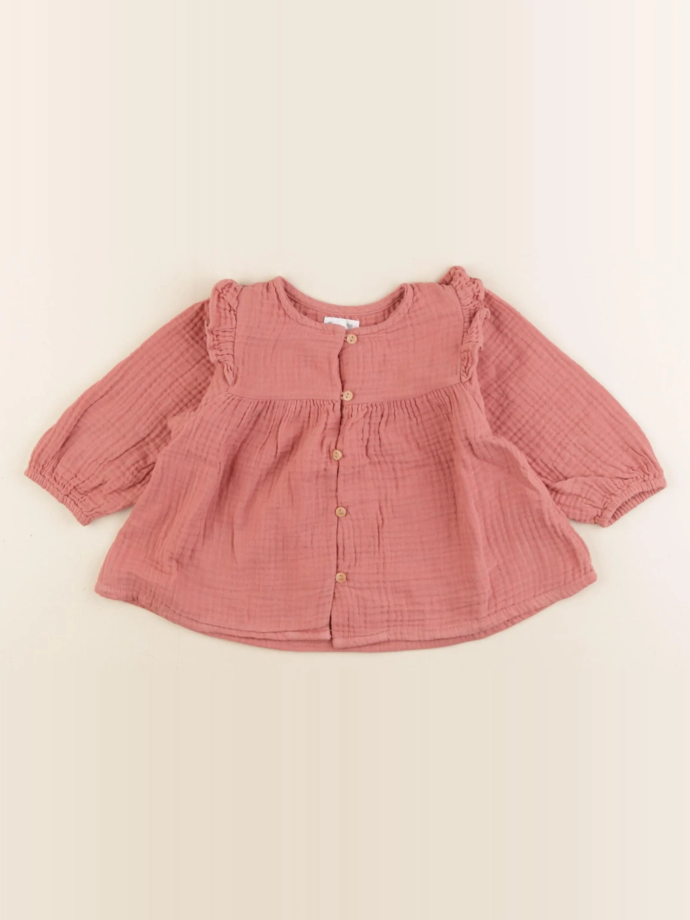 Vertbaudet - blouse rose - 12 mois