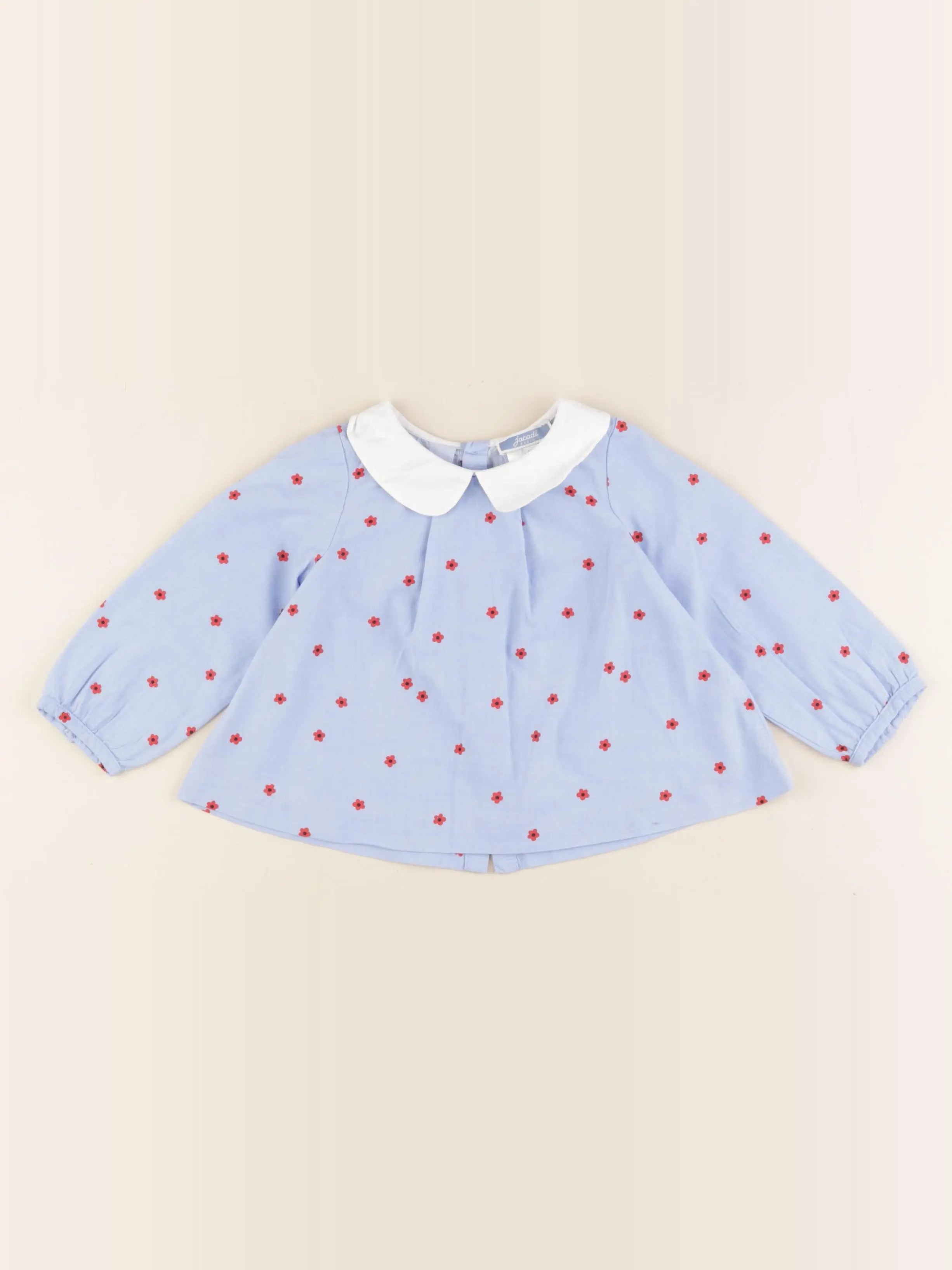 Jacadi - blouse bleu - 18 mois