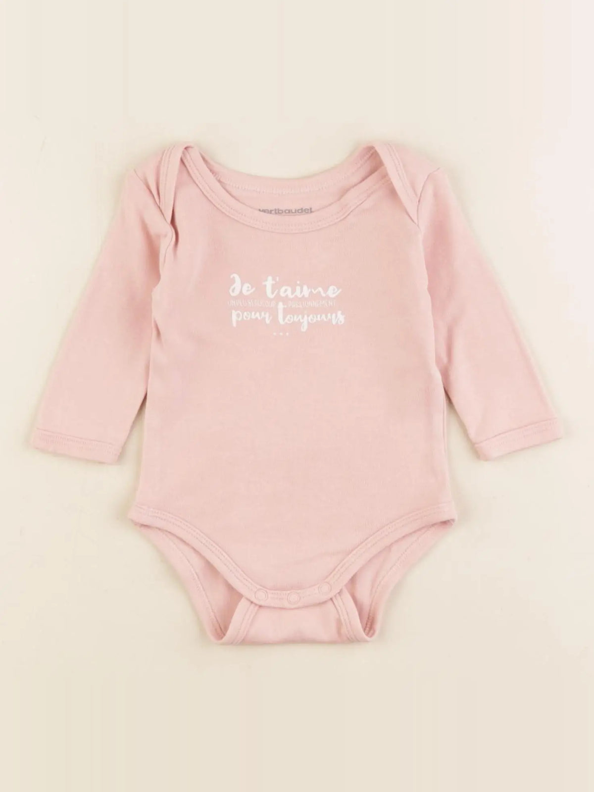 Vertbaudet - body rose - 3 mois