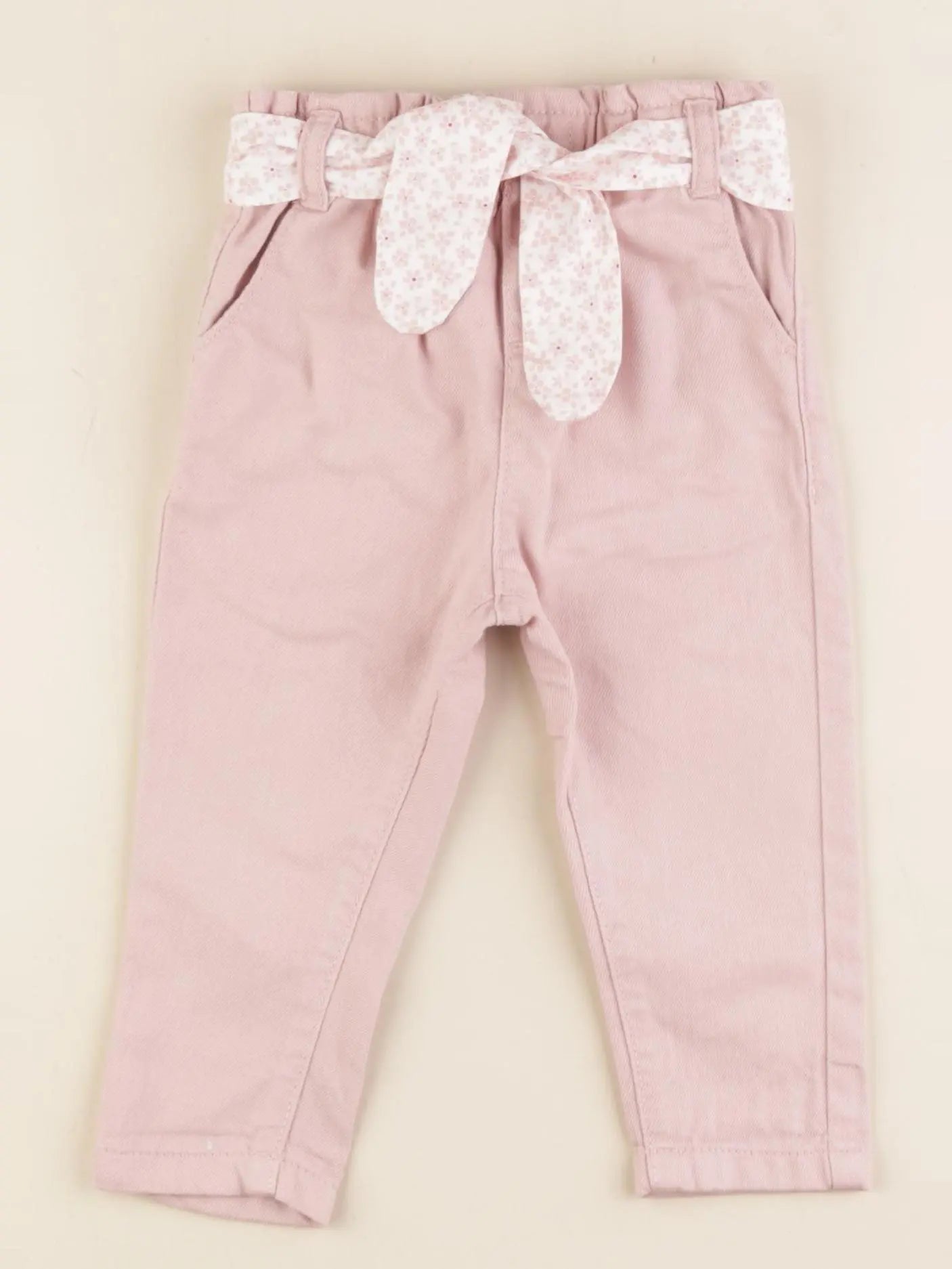 Vertbaudet - pantalon rose - 12 mois