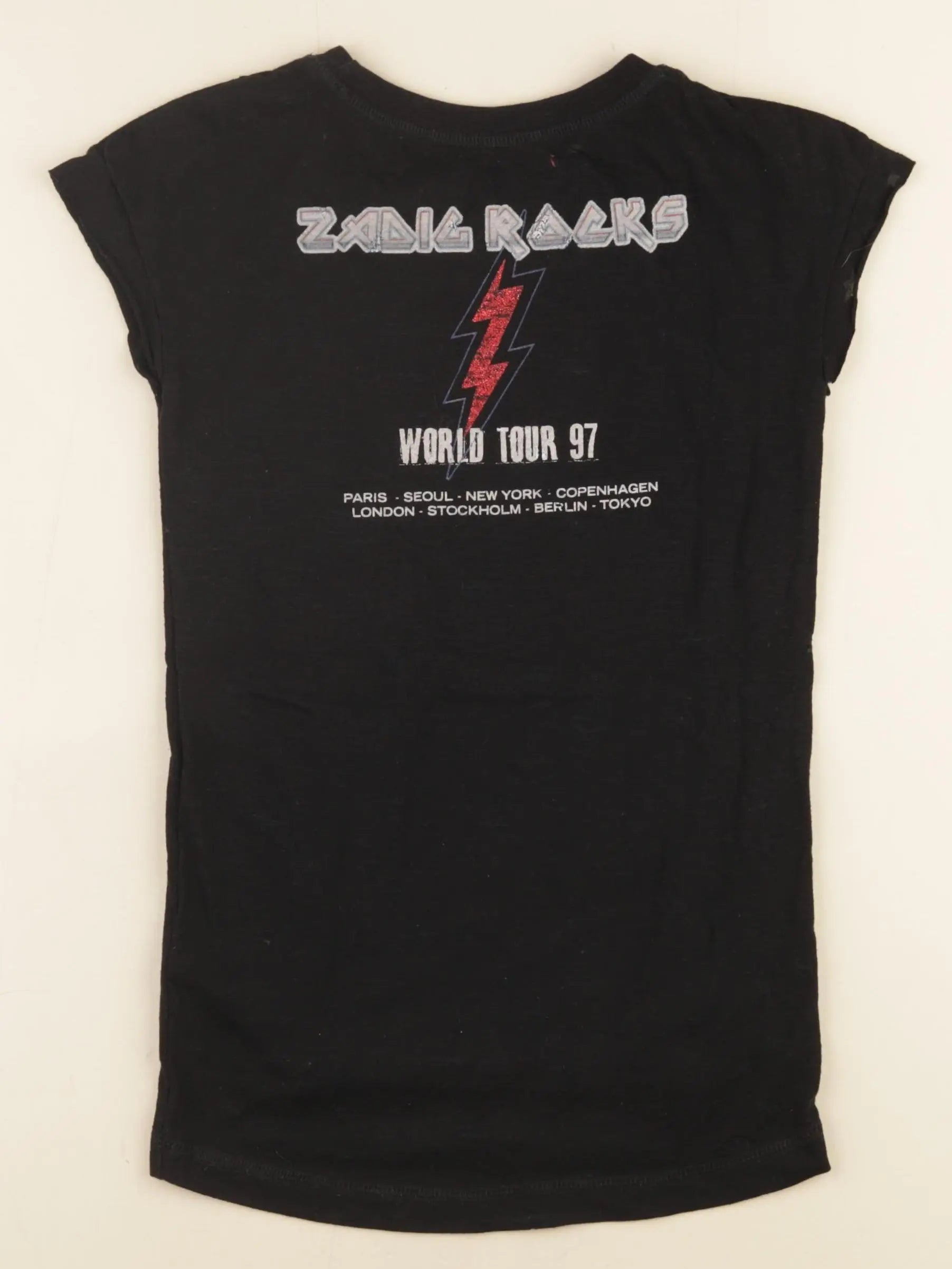 Zadig & Voltaire - robe imprimé au dos noir - 4 ans