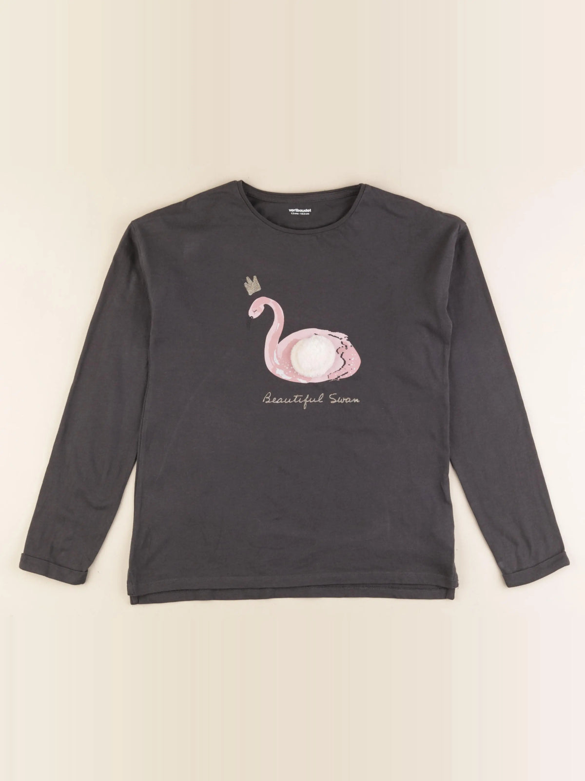Vertbaudet - tee-shirt gris - 12 ans