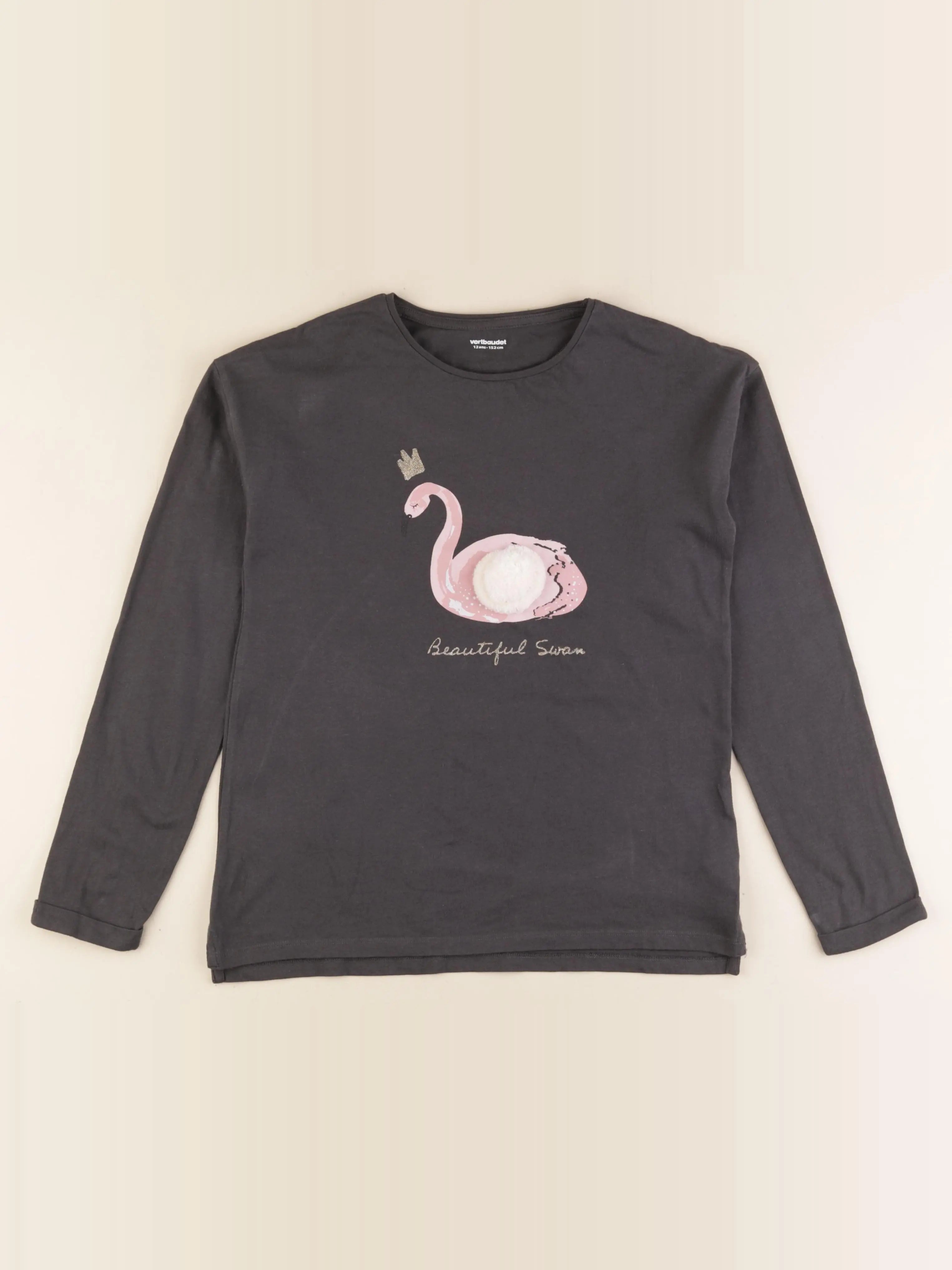 Vertbaudet - tee-shirt gris - 12 ans