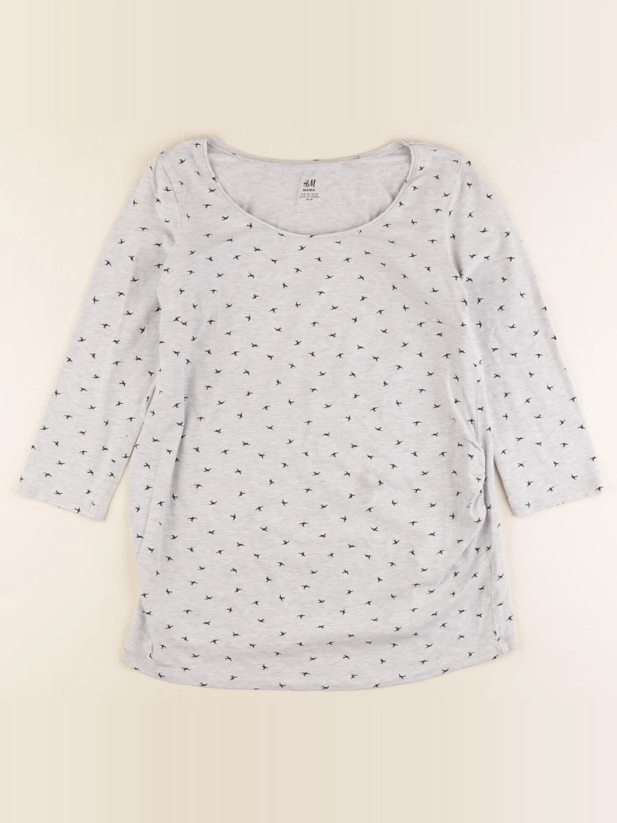 H&M - tee-shirt grossesse gris - 40 à 42