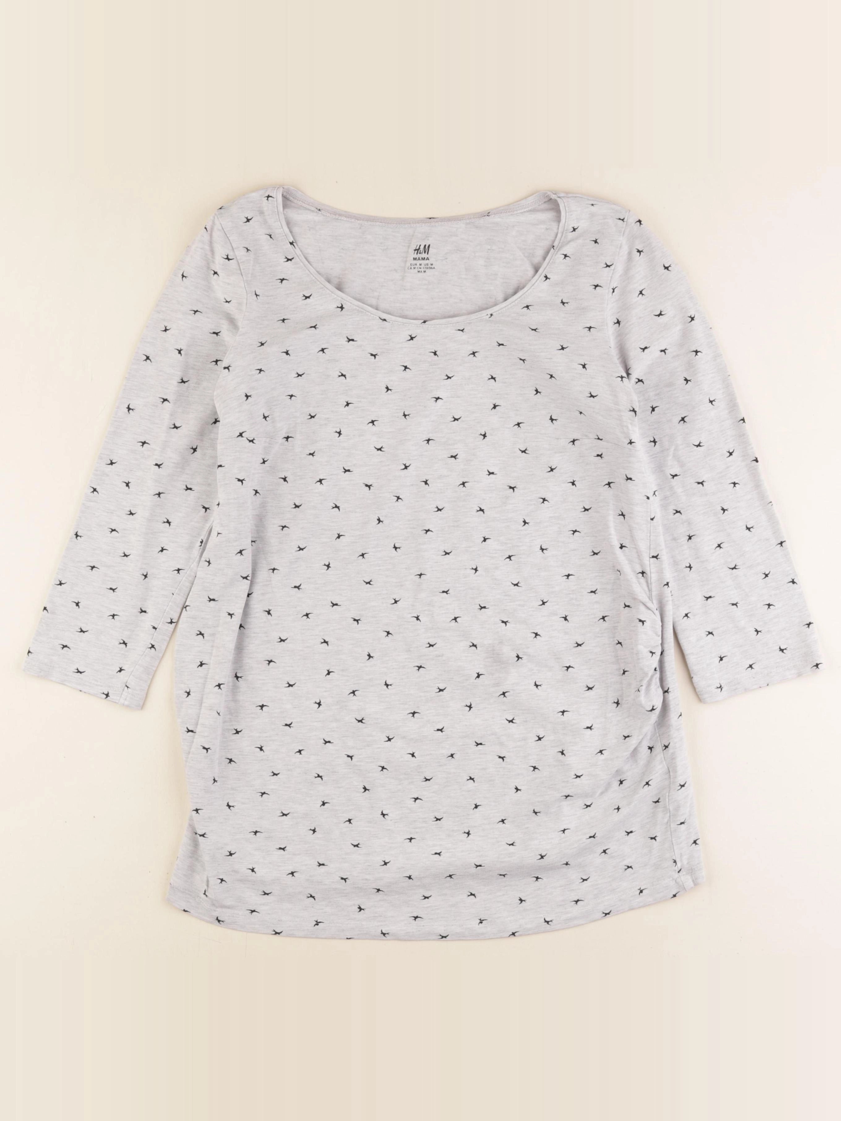 H&M - tee-shirt grossesse gris - 40 à 42