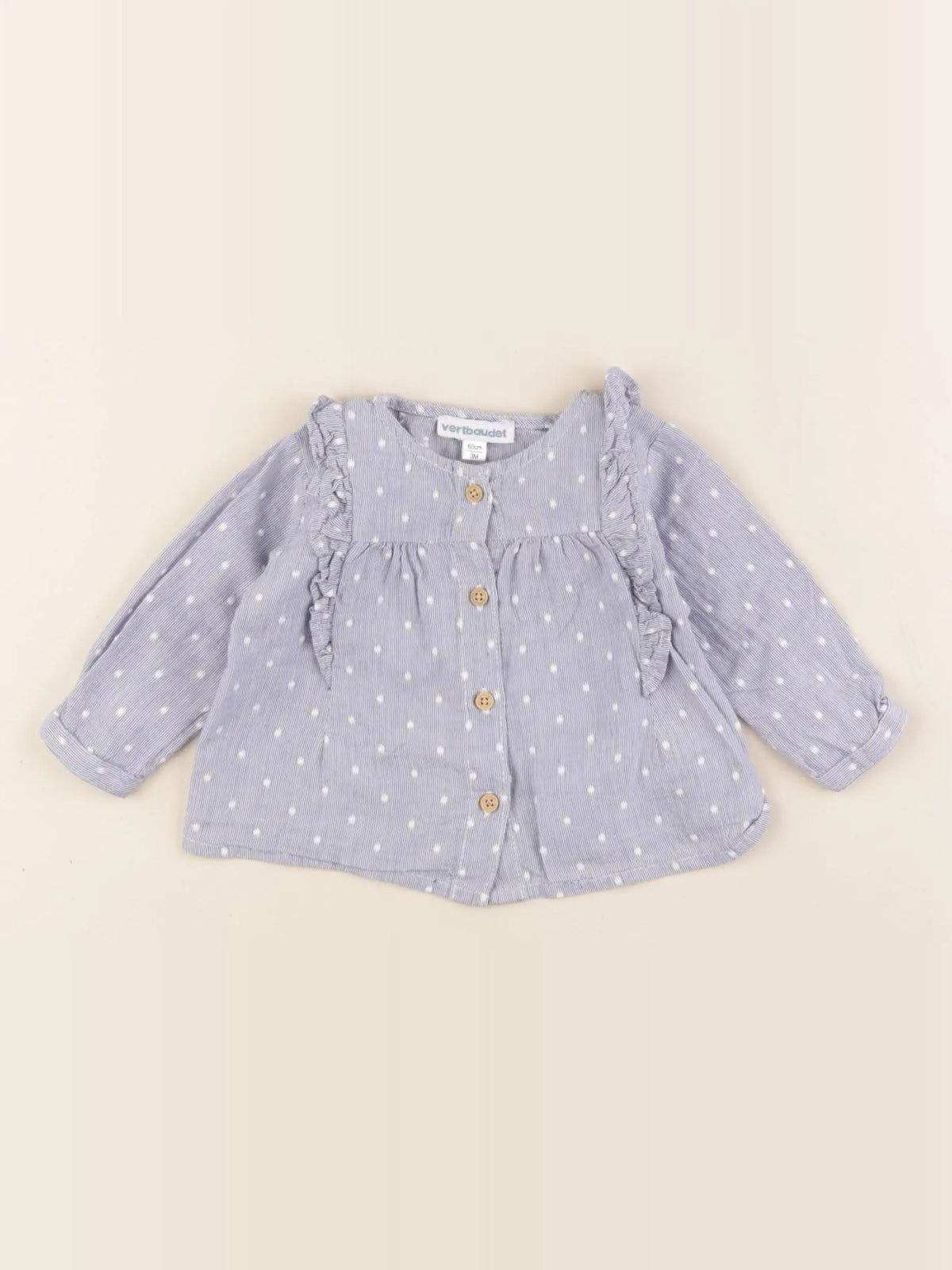 Boutchou - blouse bleu - 3 mois