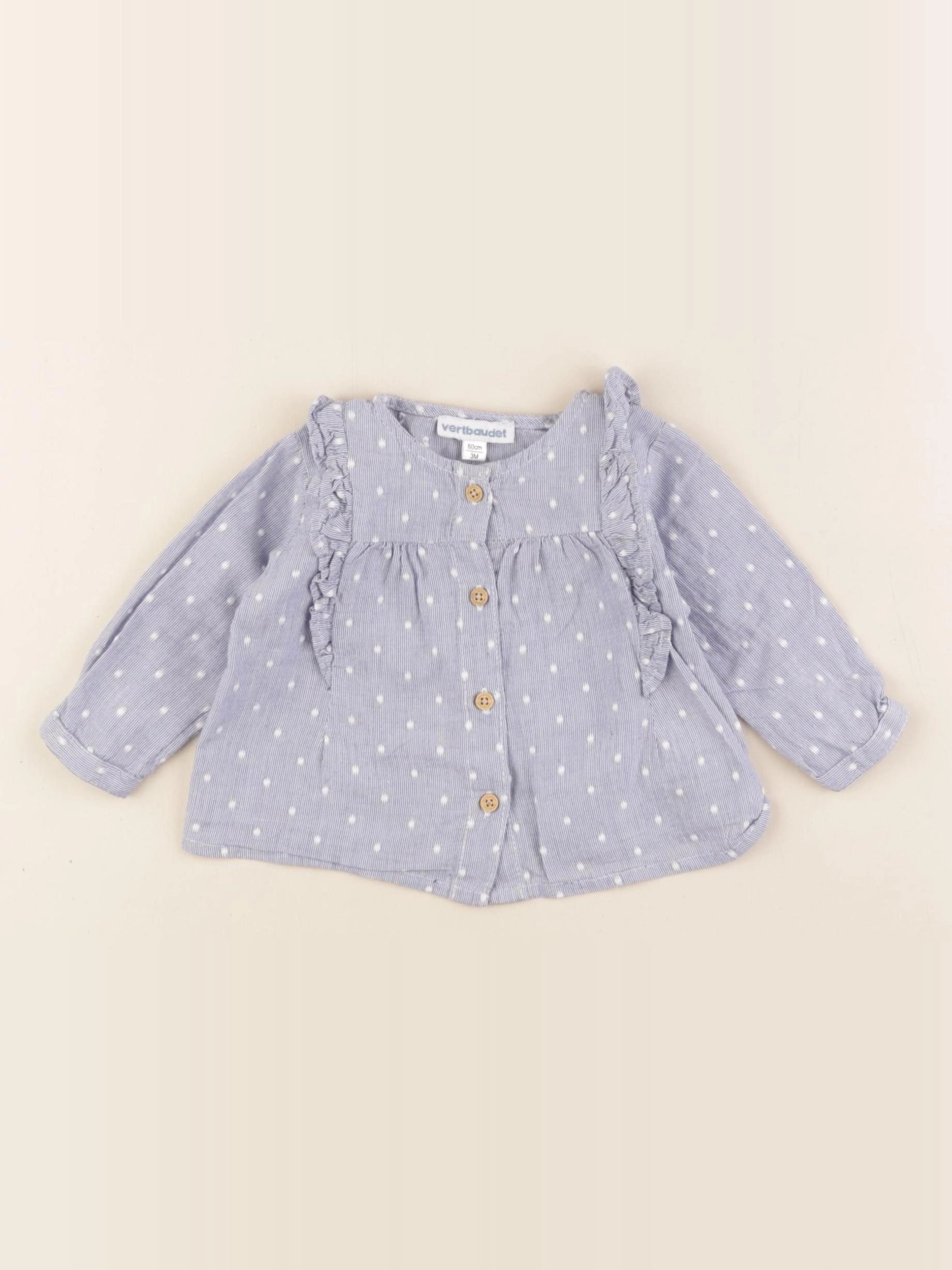 Boutchou - blouse bleu - 3 mois