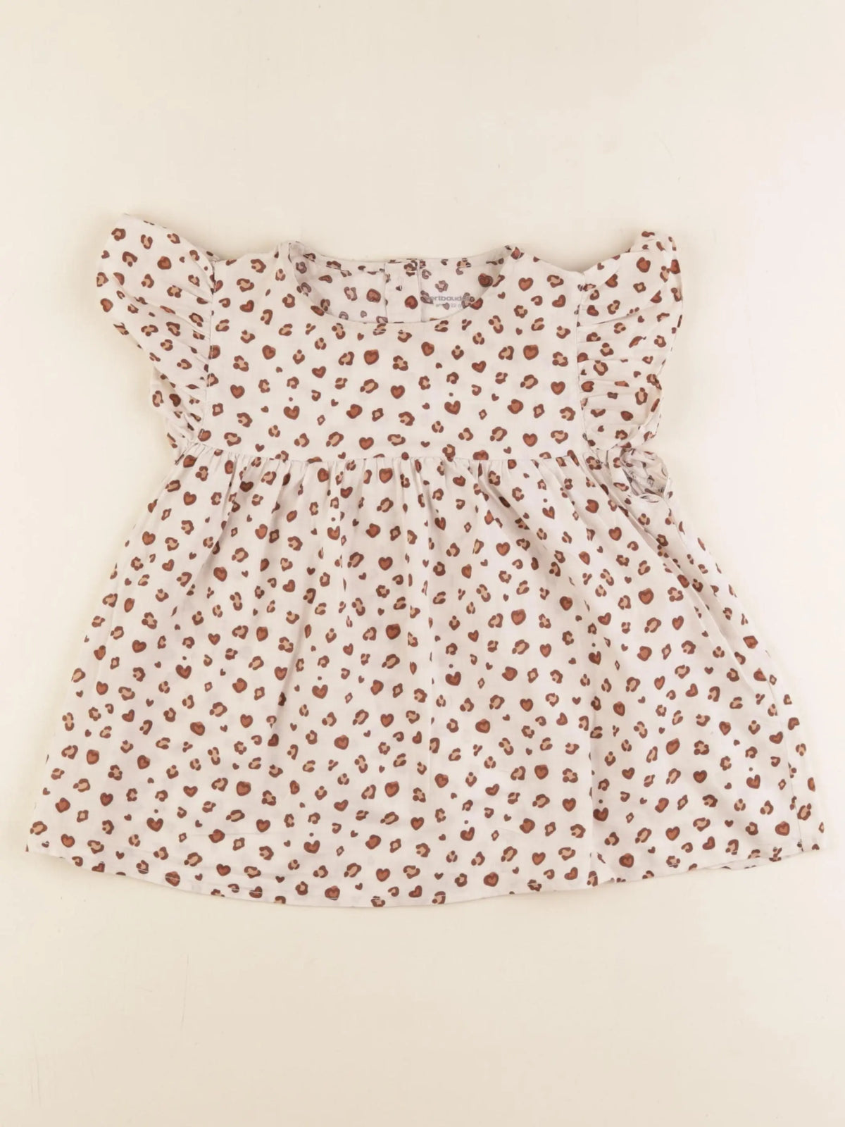 Vertbaudet - blouse beige - 7 ans