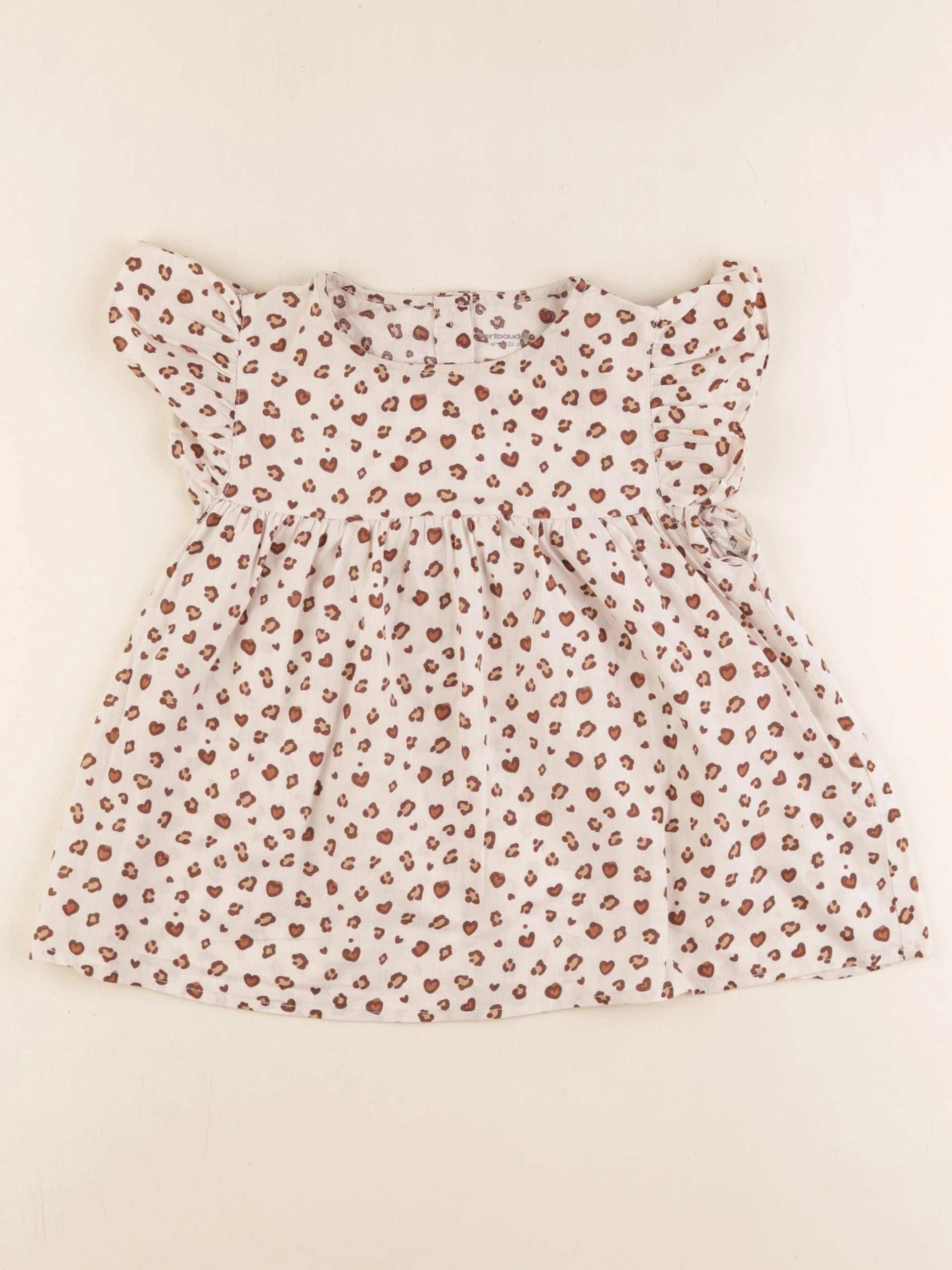 Vertbaudet - blouse beige - 7 ans