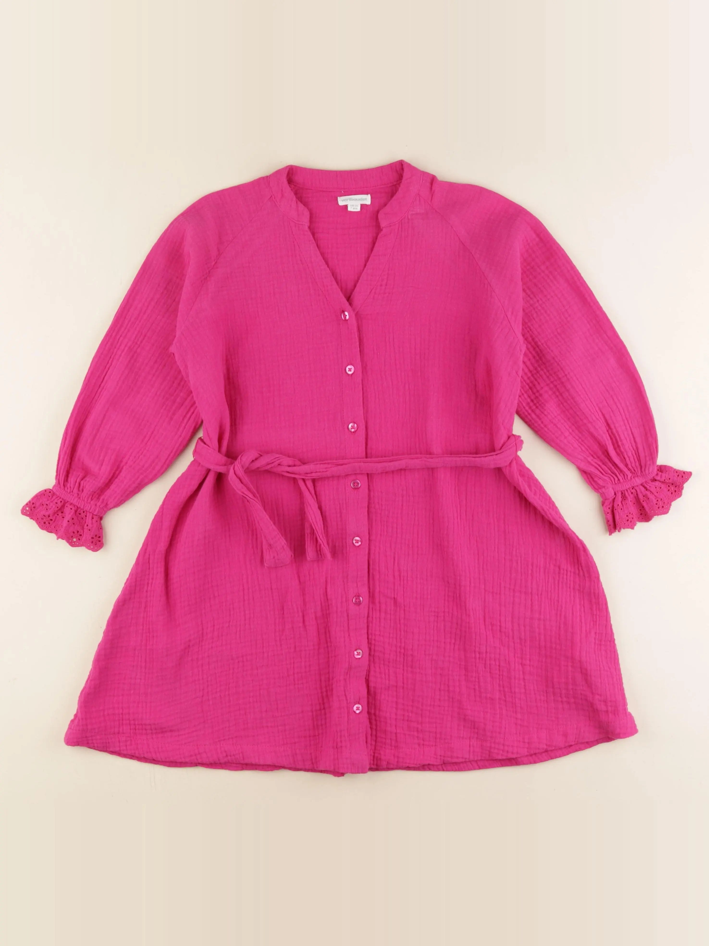 Vertbaudet - robe rose - 7 ans