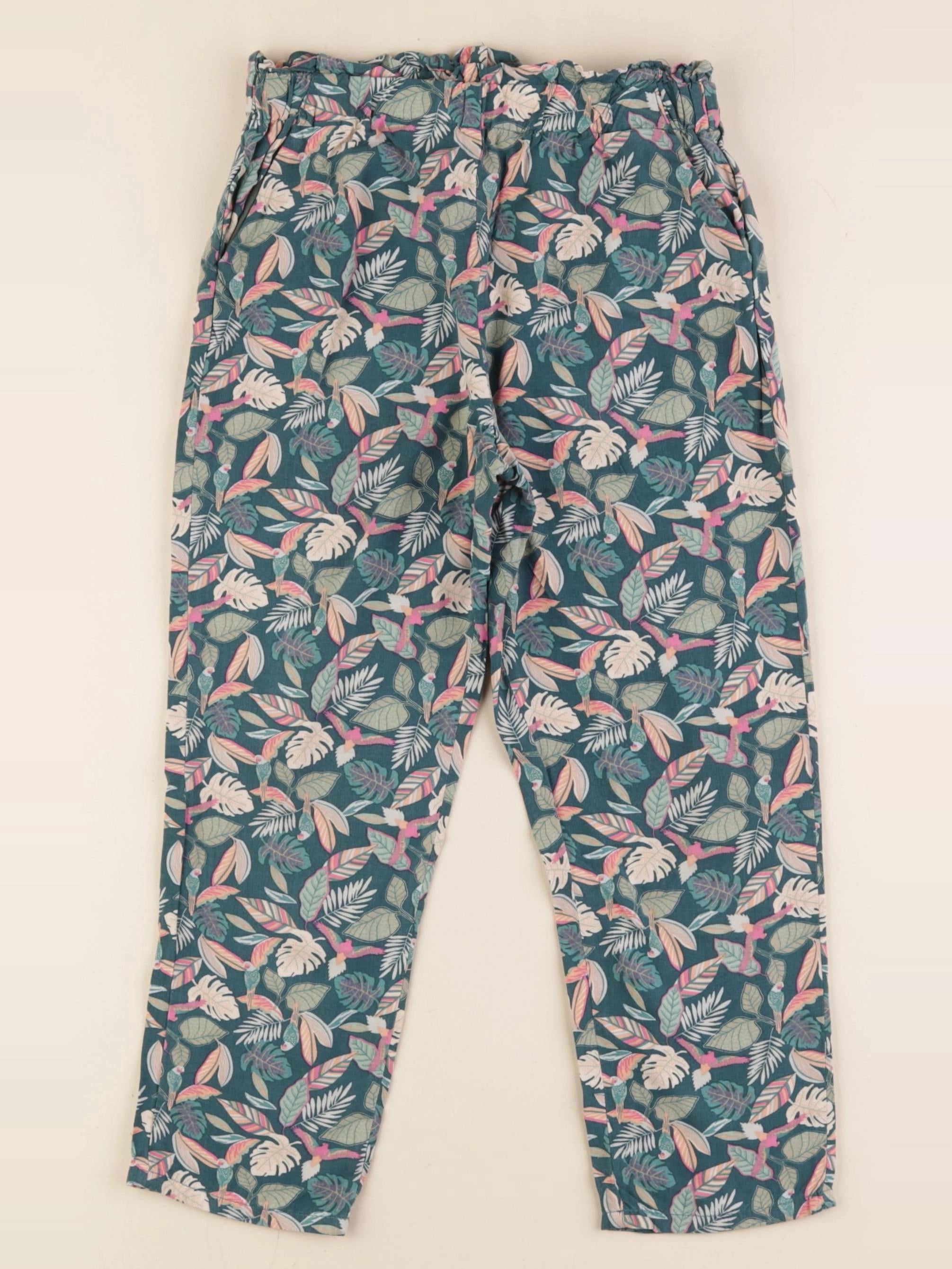 Vertbaudet - pantalon vert - 7 ans