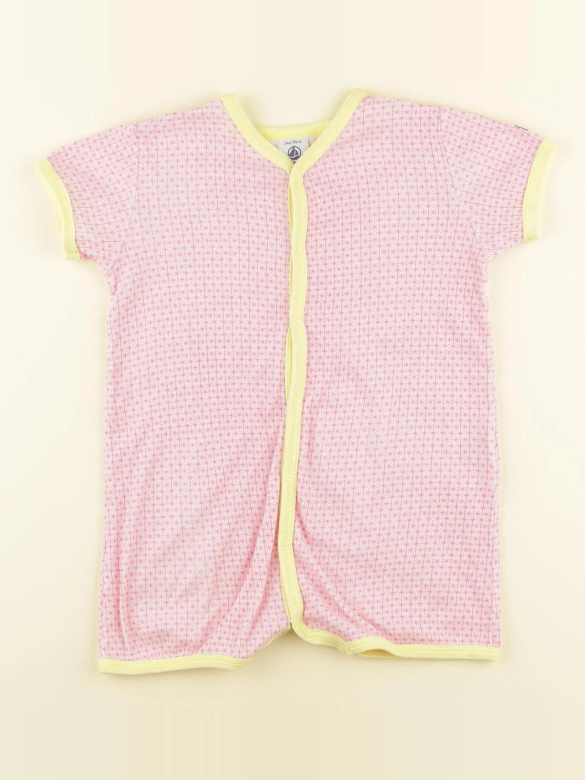 Petit Bateau - pyjama coton rose - 24 mois