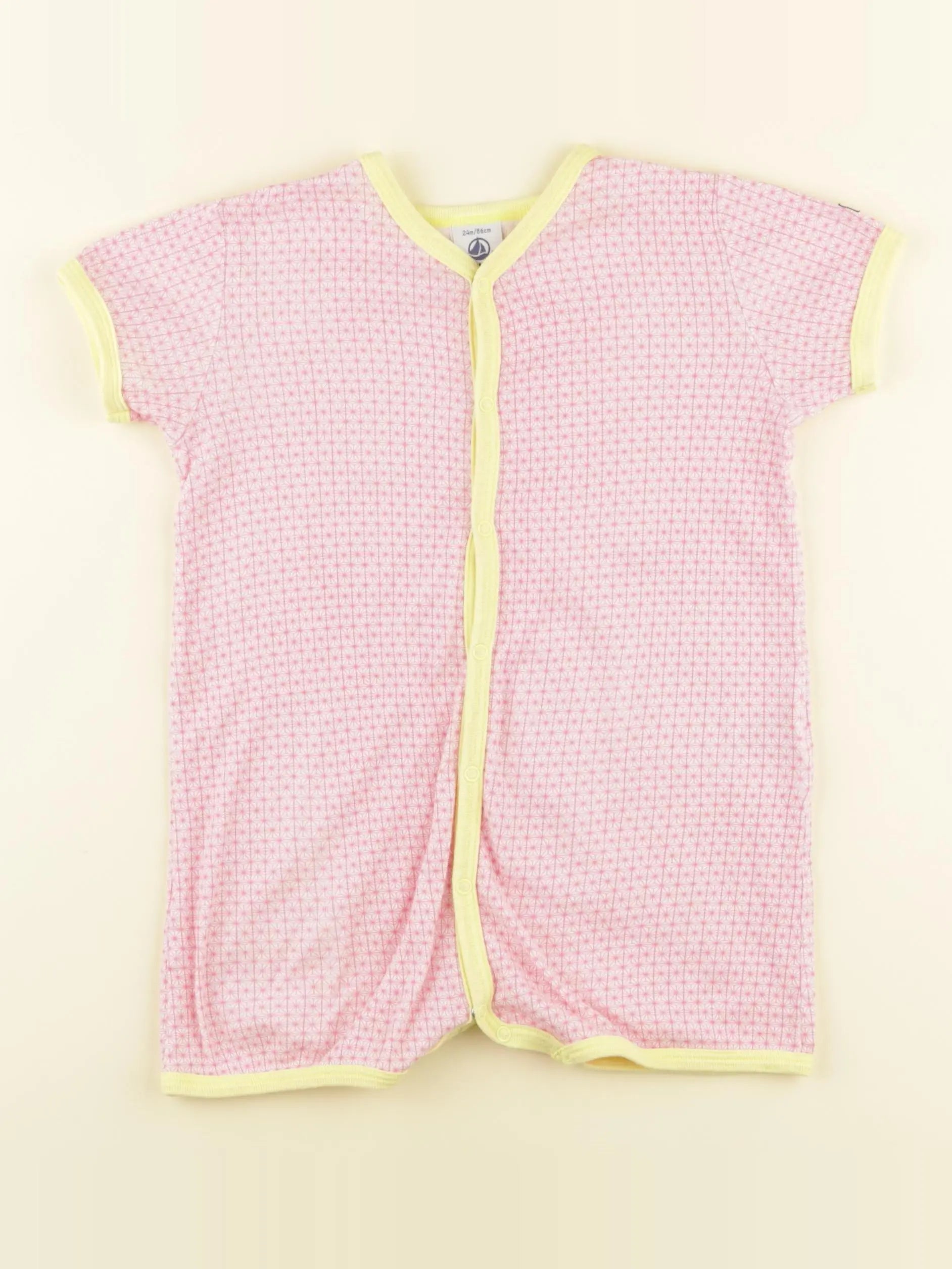 Petit Bateau - pyjama coton rose - 24 mois
