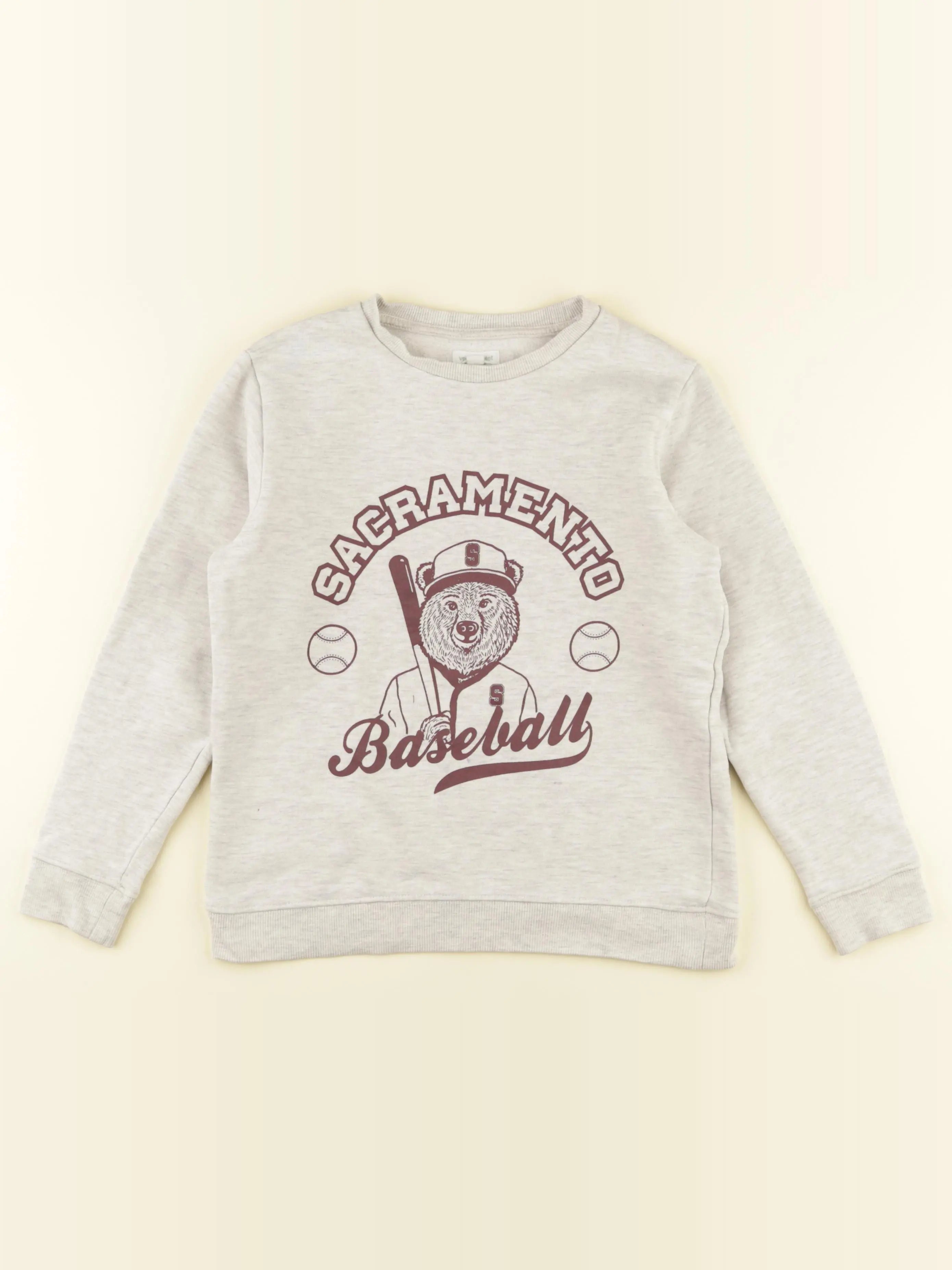 Vertbaudet - sweat gris - 10 ans