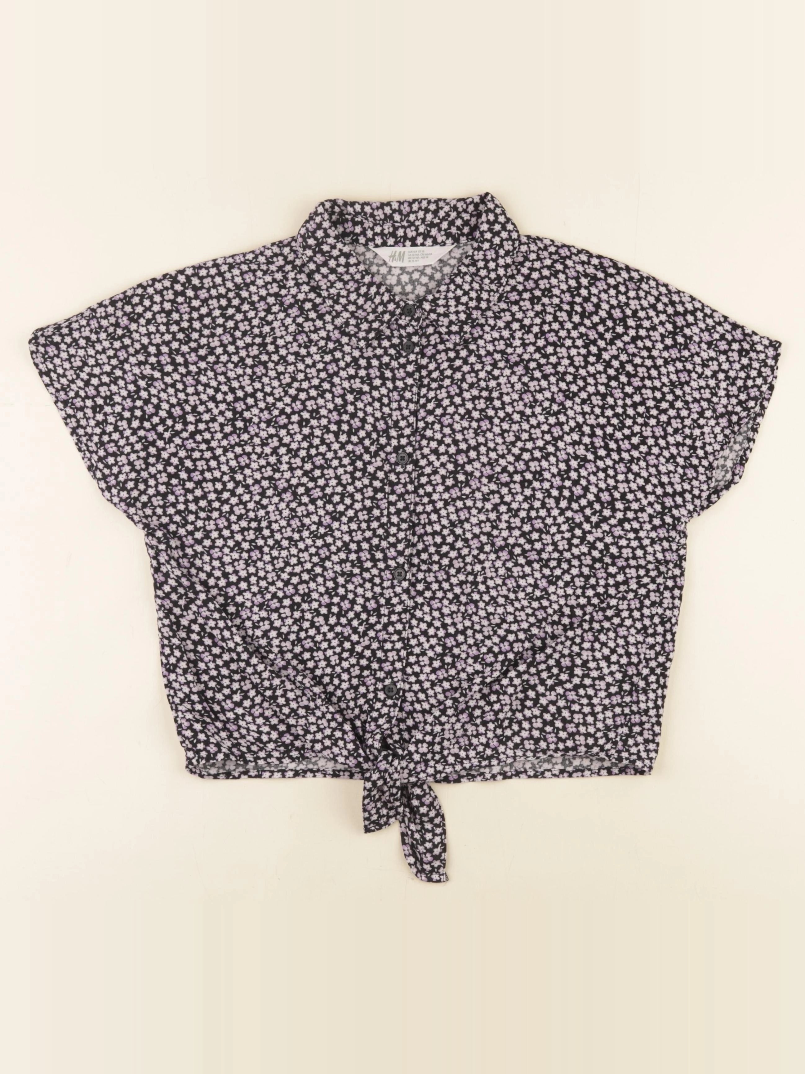 H&M - blouse noir, violet - 13/14 ans