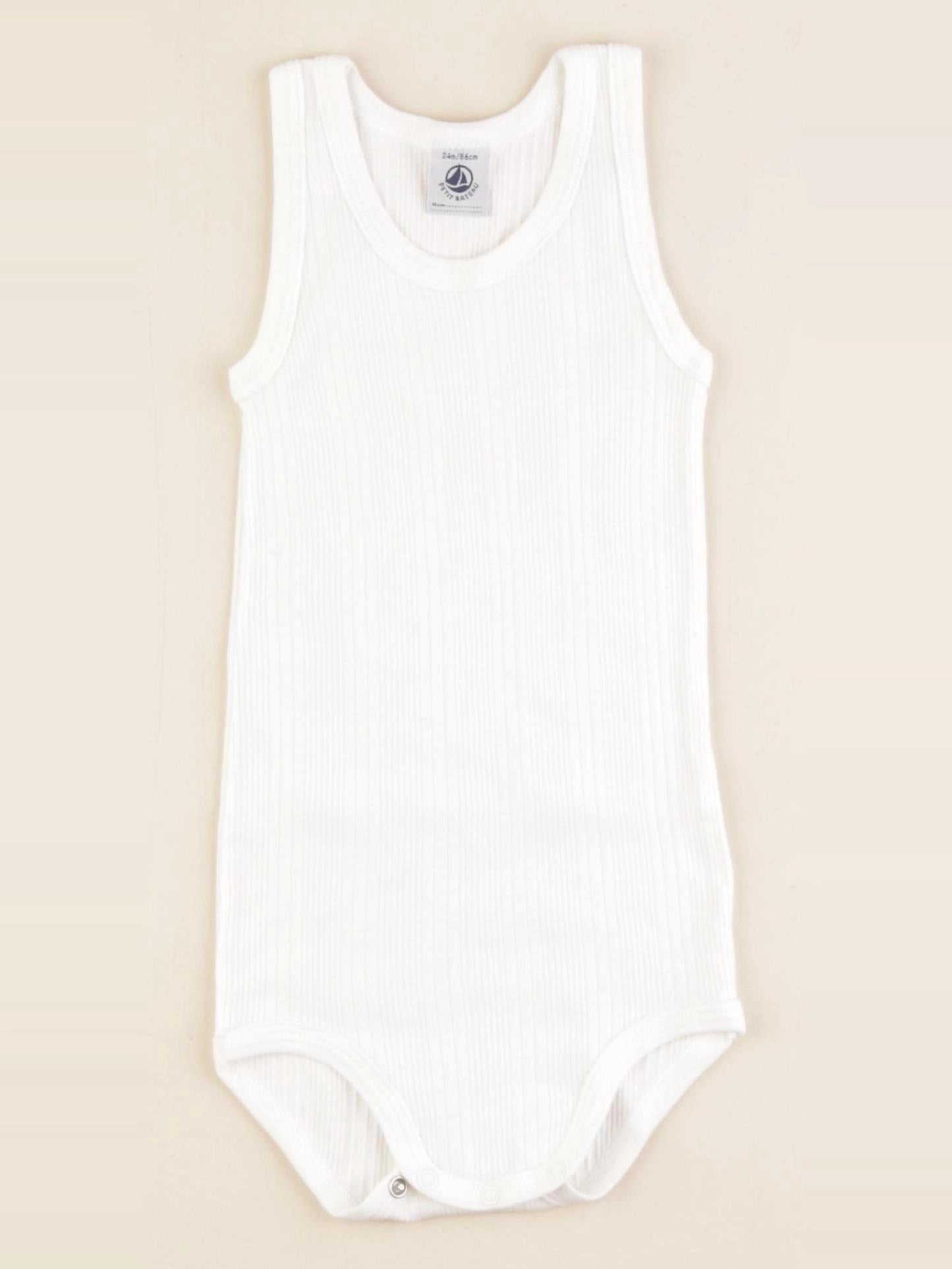 Petit Bateau - body blanc - 24 mois