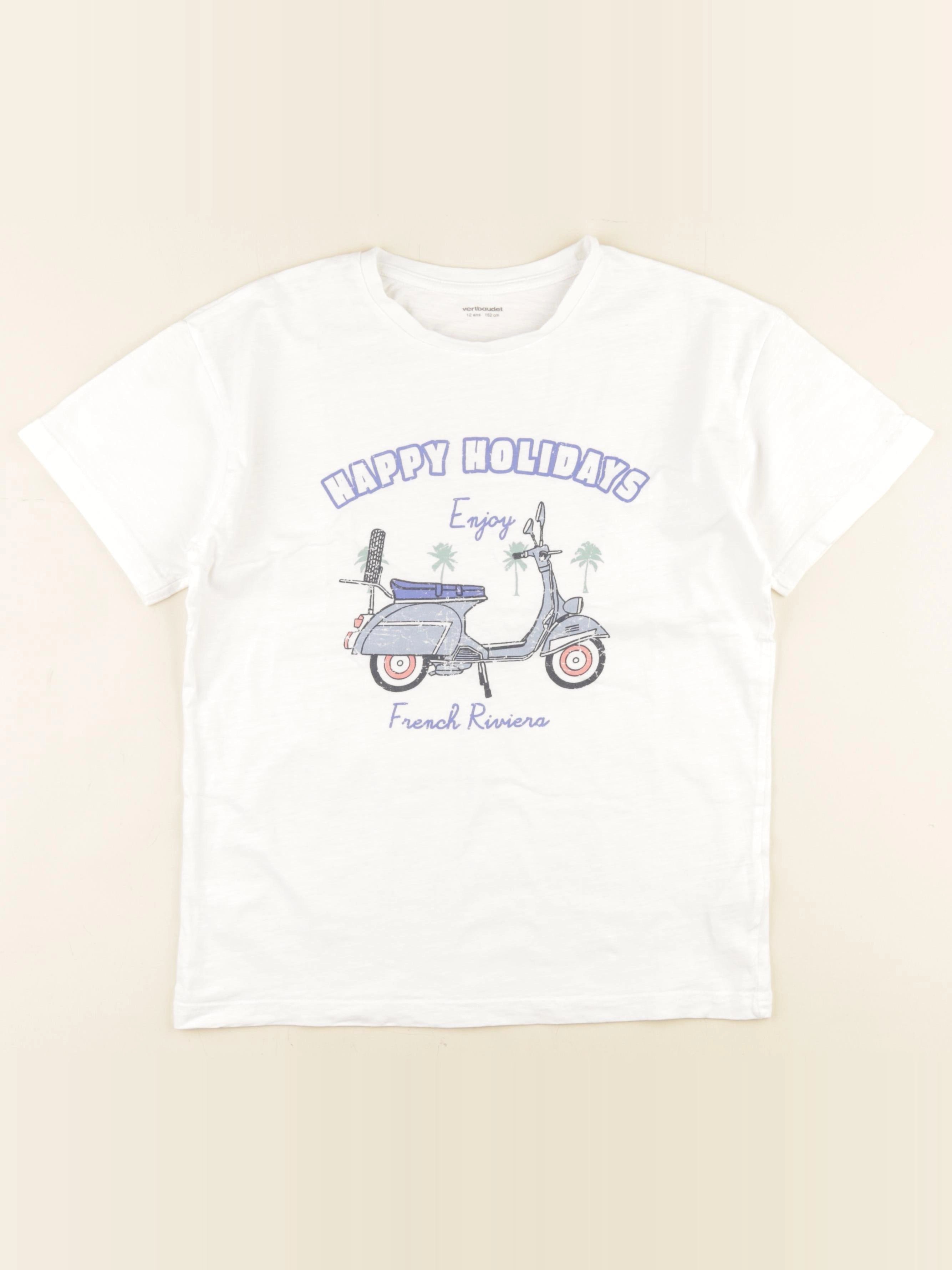 Vertbaudet - tee-shirt blanc - 12 ans