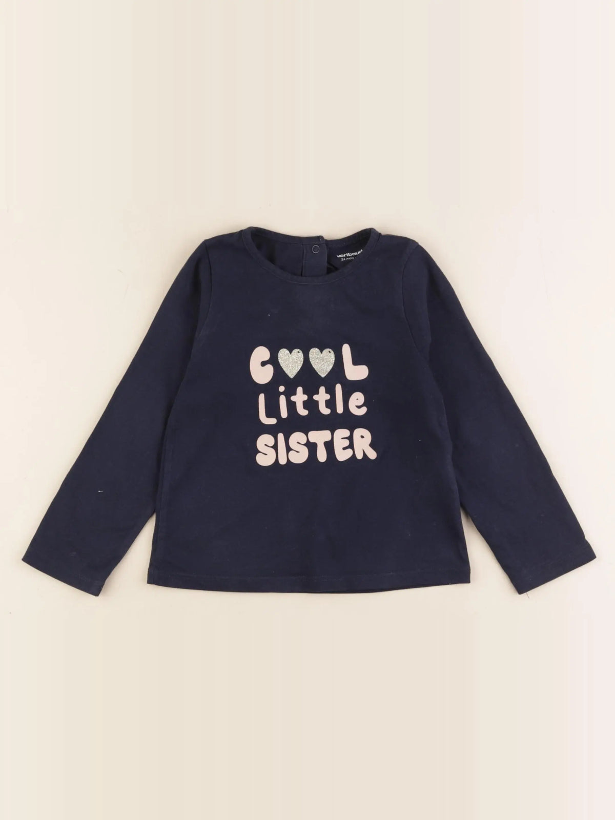 Vertbaudet - tee-shirt bleu - 24 mois