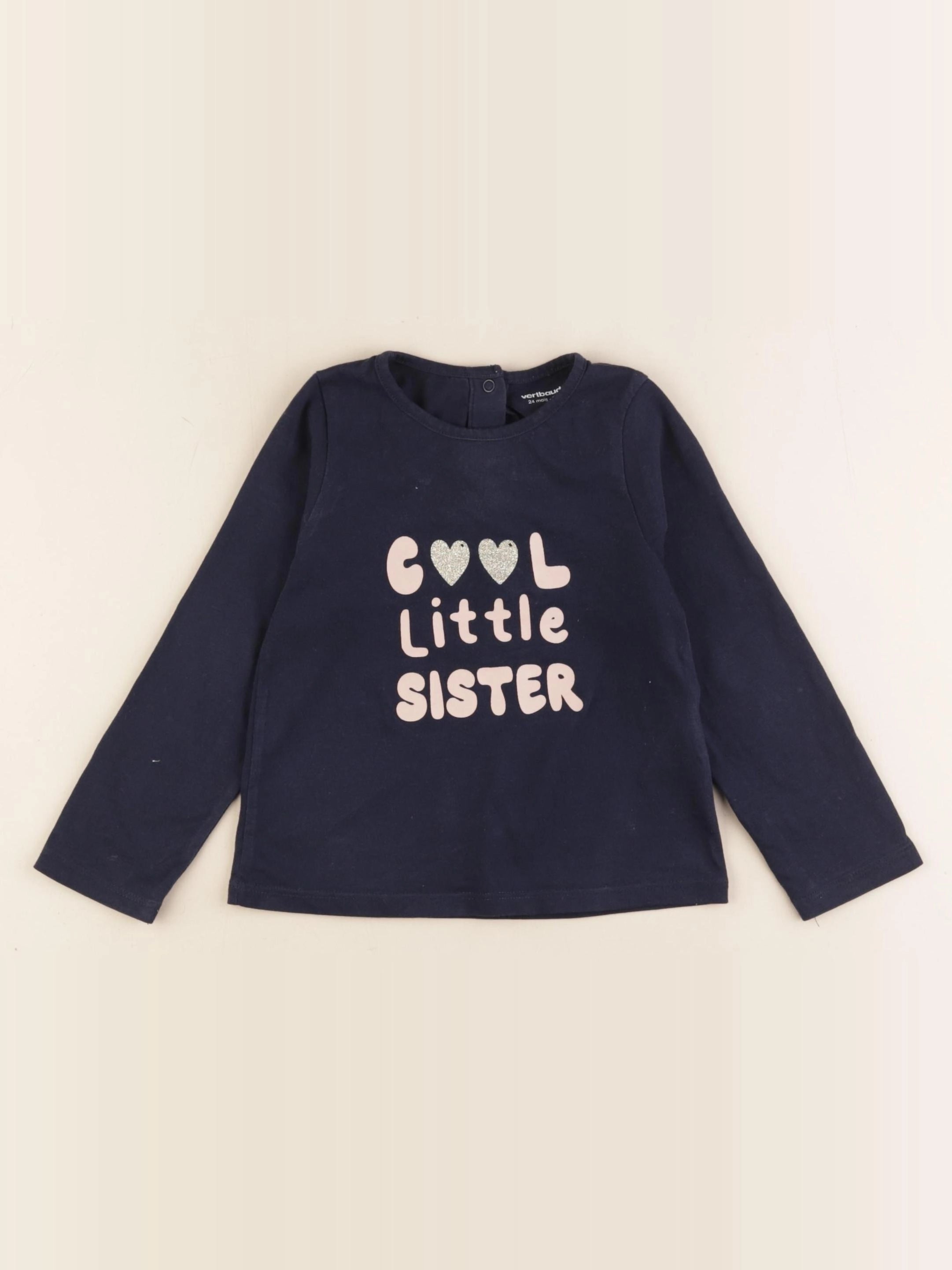 Vertbaudet - tee-shirt bleu - 24 mois