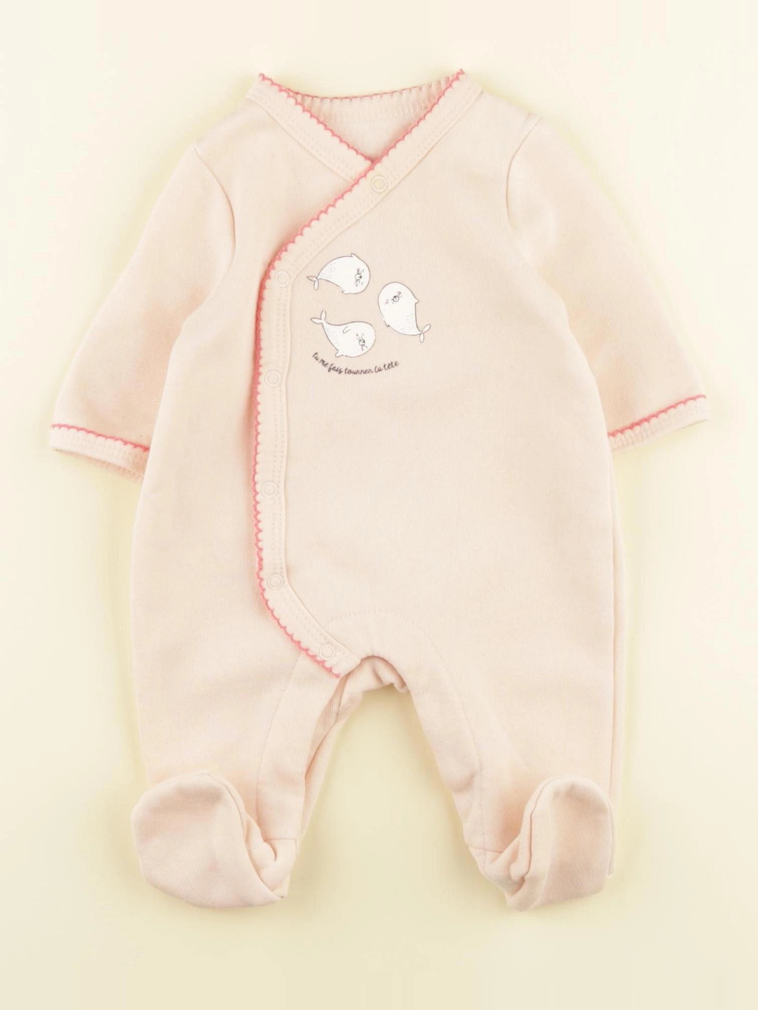 La Redoute - pyjama coton rose - 1 mois