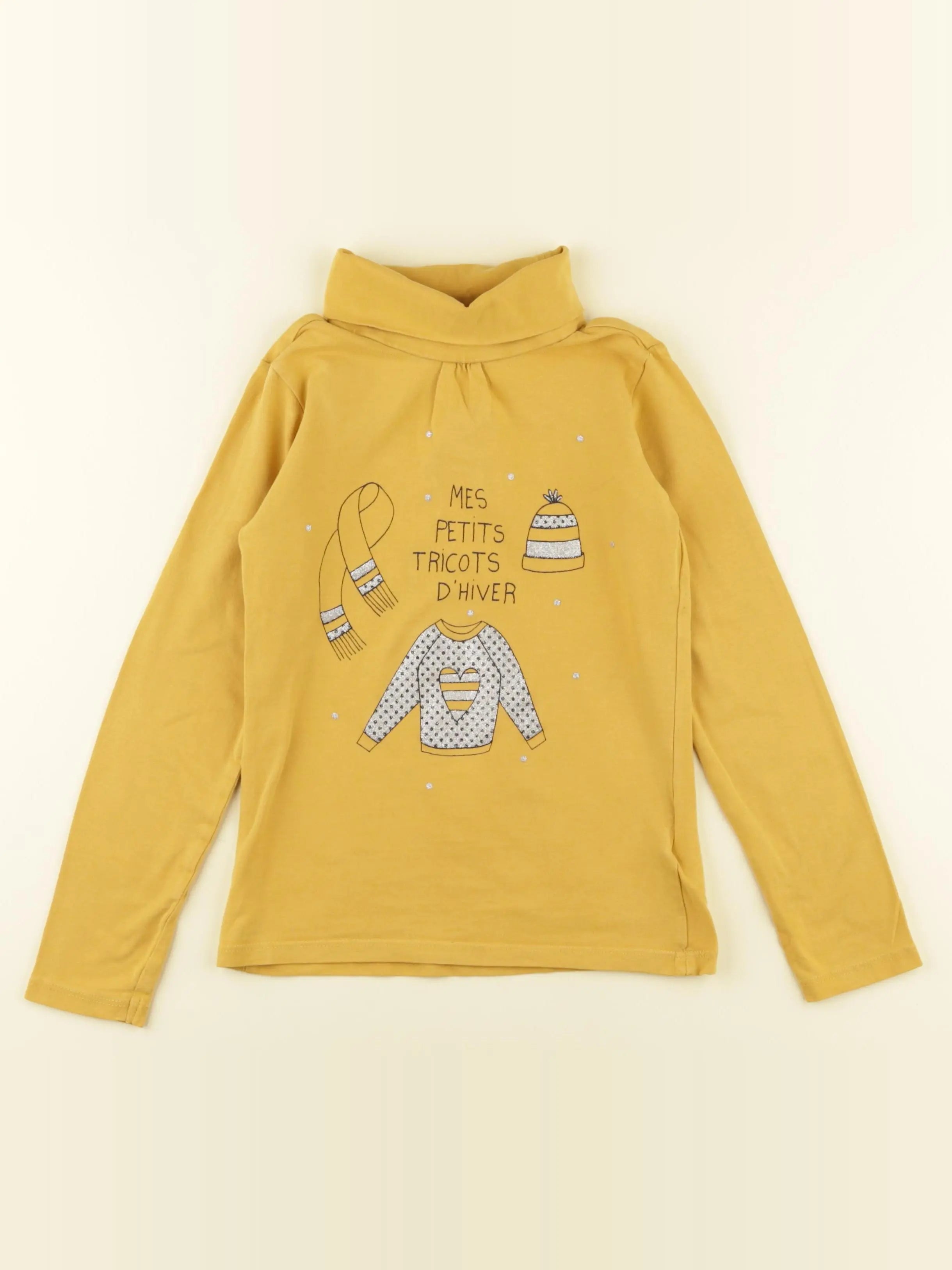 Vertbaudet - sous-pull jaune - 8 ans