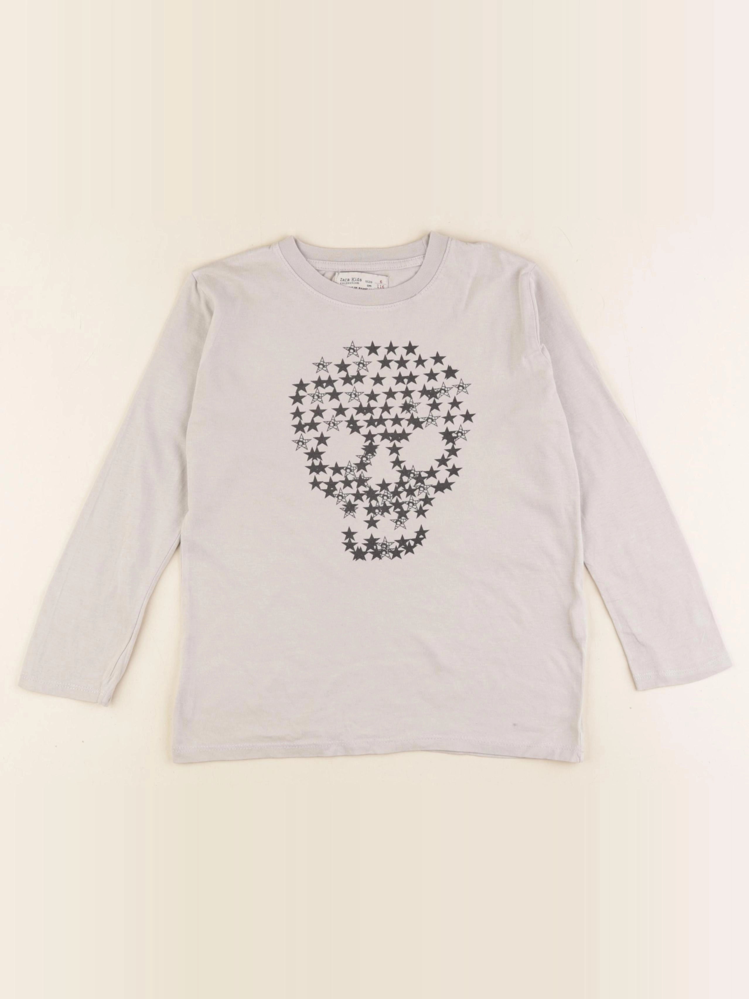 Zara - tee-shirt gris - 6 ans