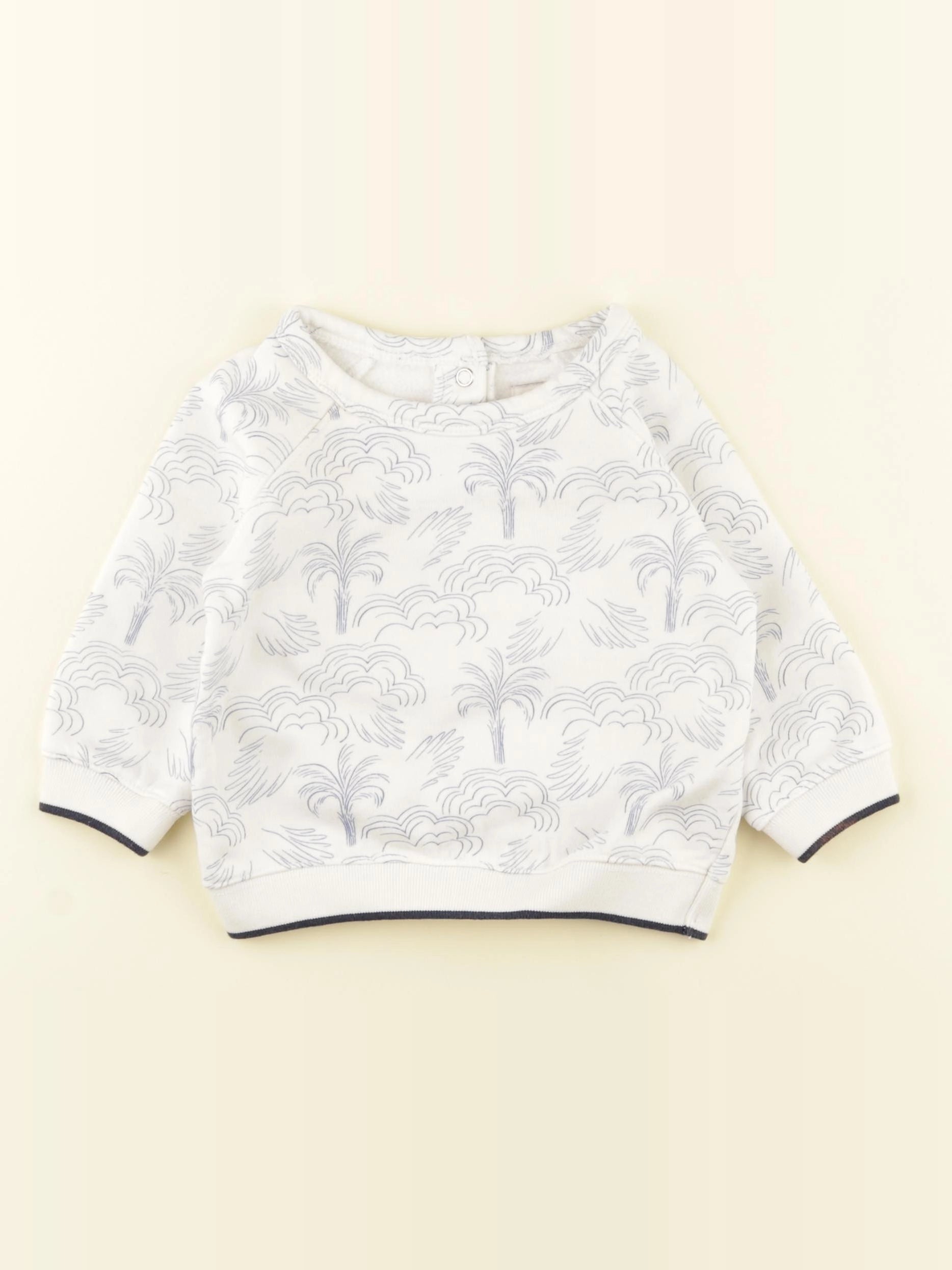 Cyrillus - sweat blanc - 9 mois