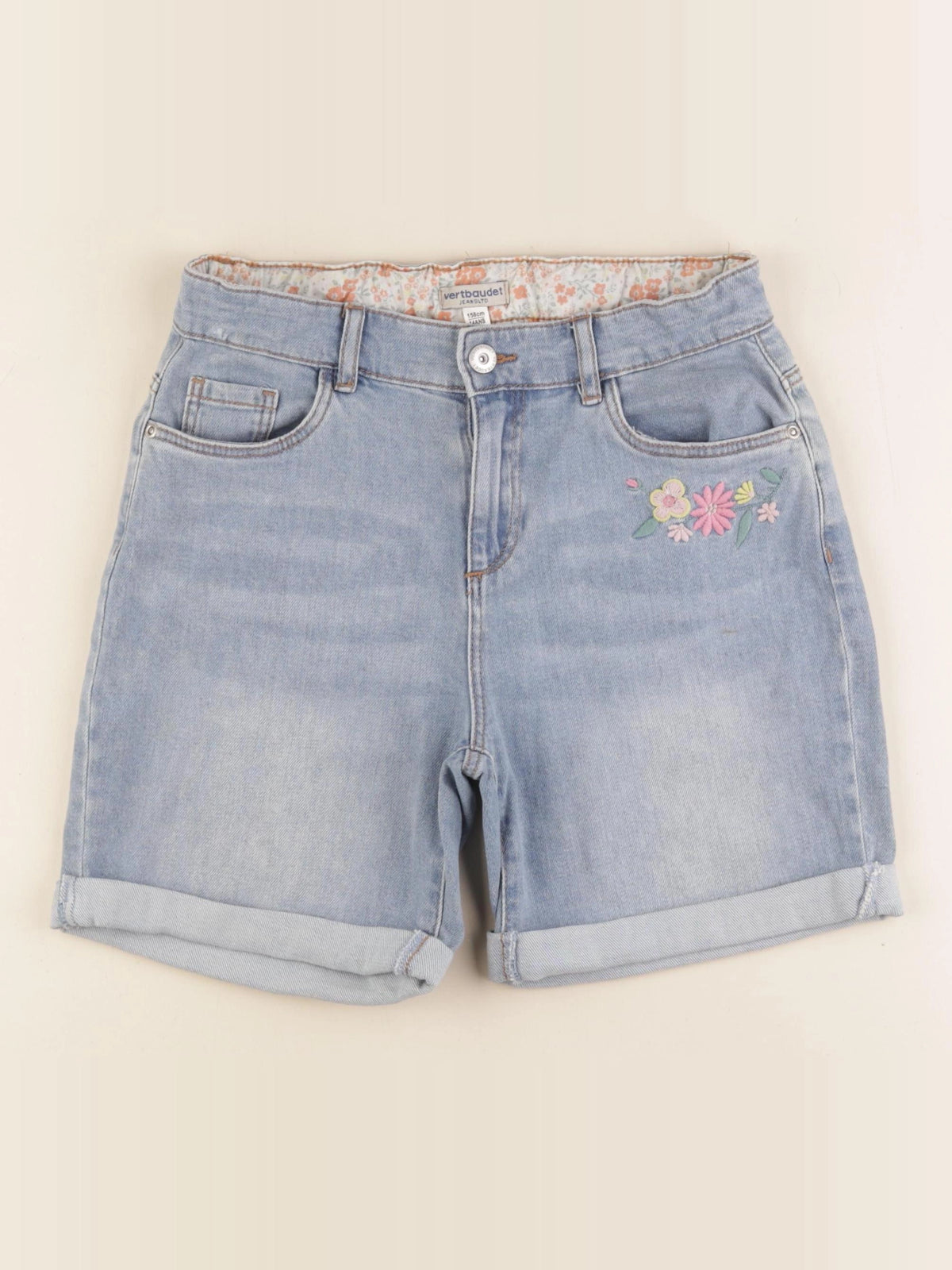 Vertbaudet - short bleu - 14 ans