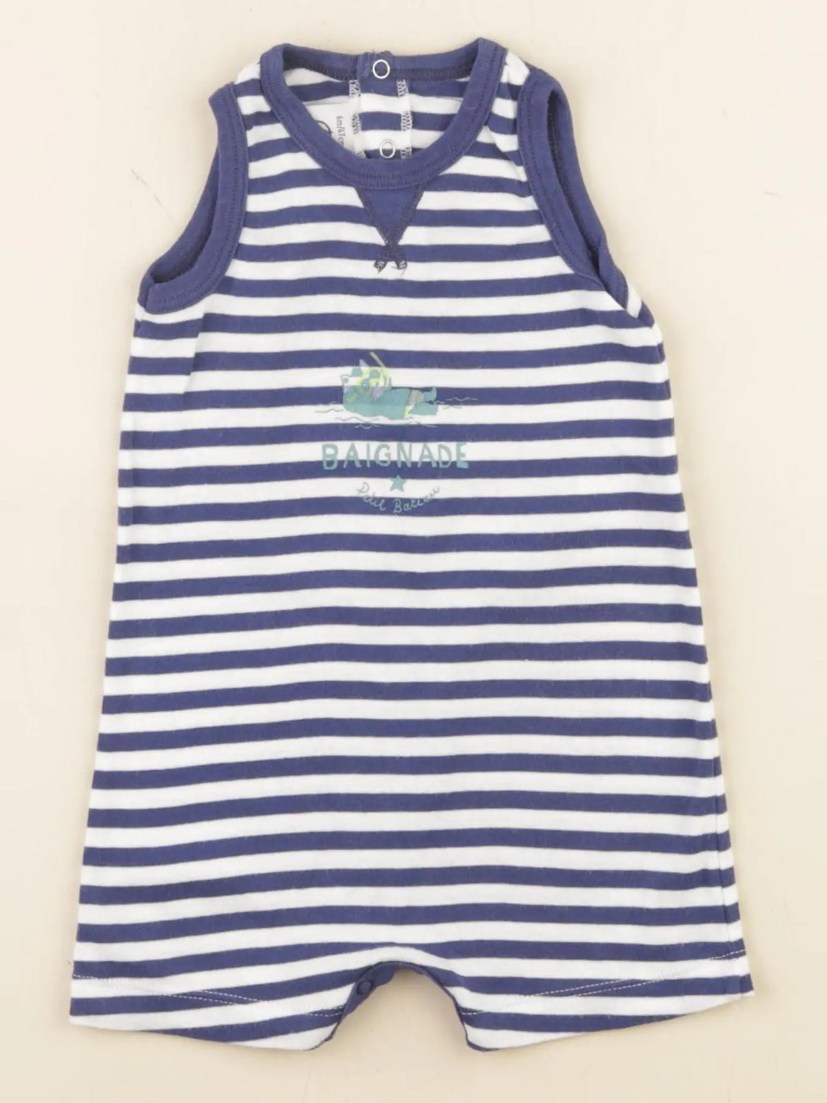 Petit Bateau - combinaison bleu - 6 mois