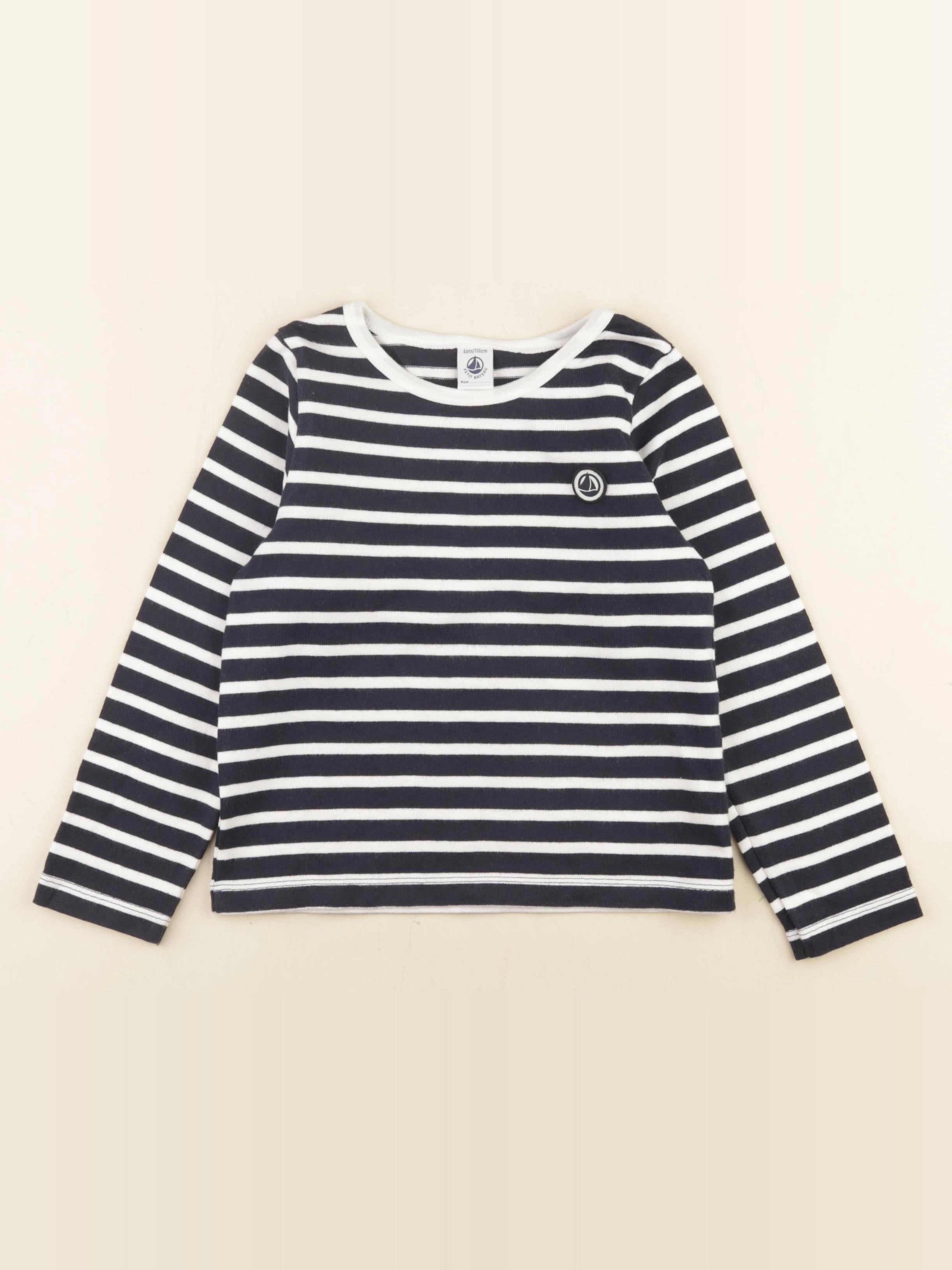 Petit Bateau - tee-shirt bleu - 6 ans