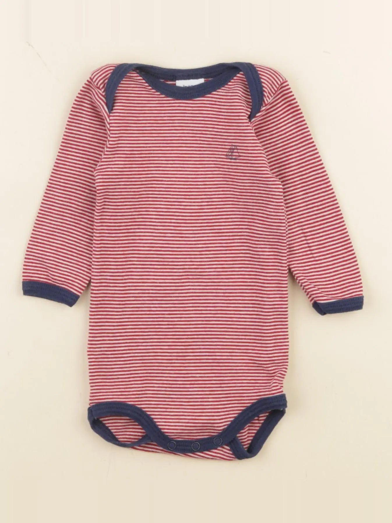 Petit Bateau - body rouge - 3 mois