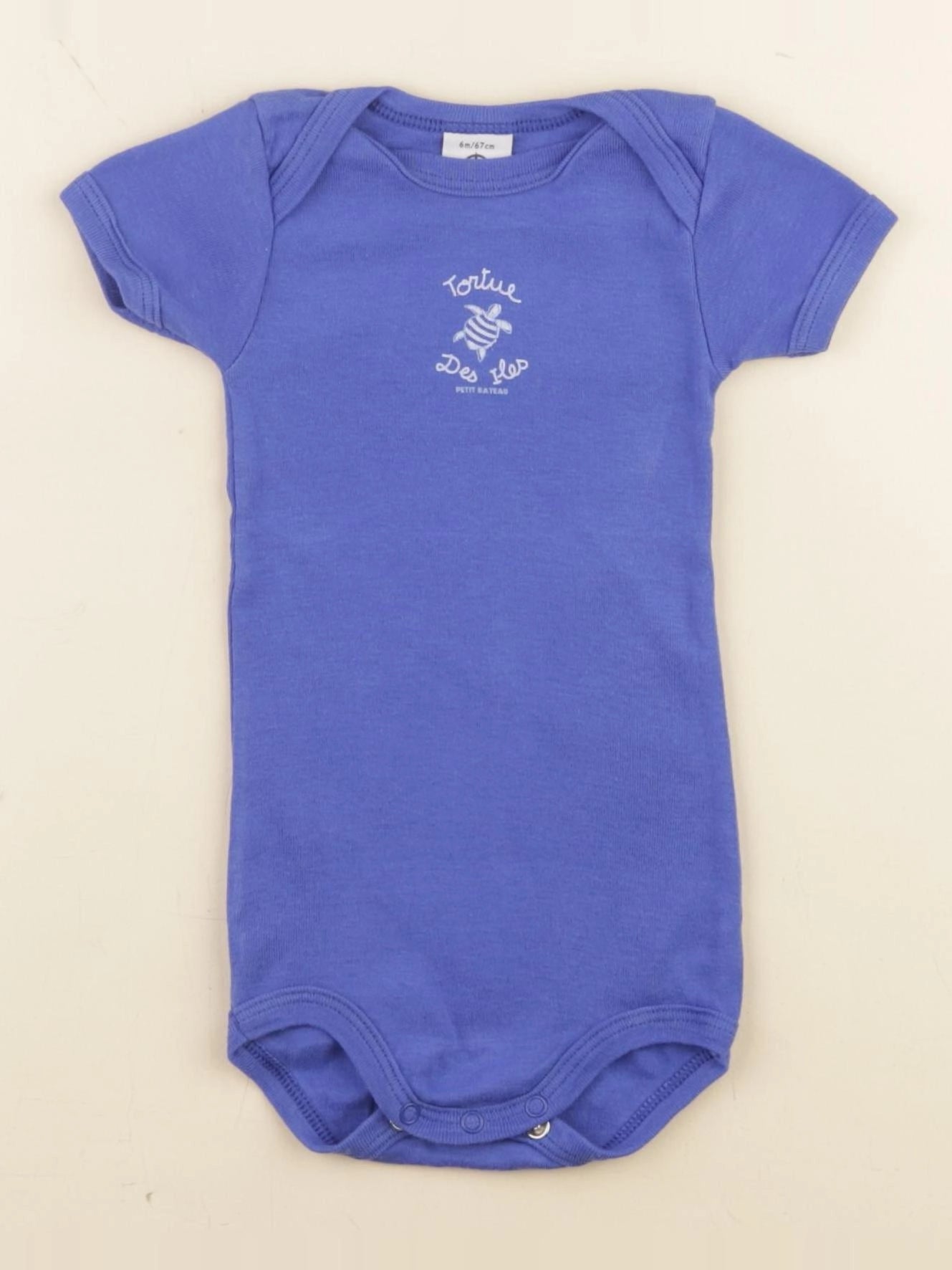 Petit Bateau - body bleu - 6 mois