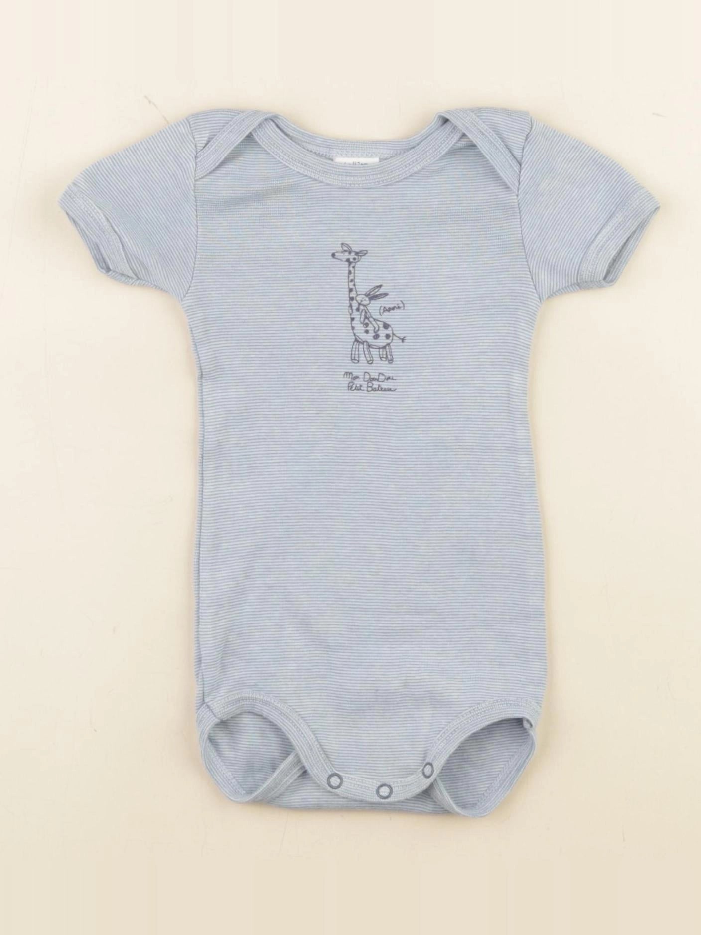 Petit Bateau - body bleu - 6 mois