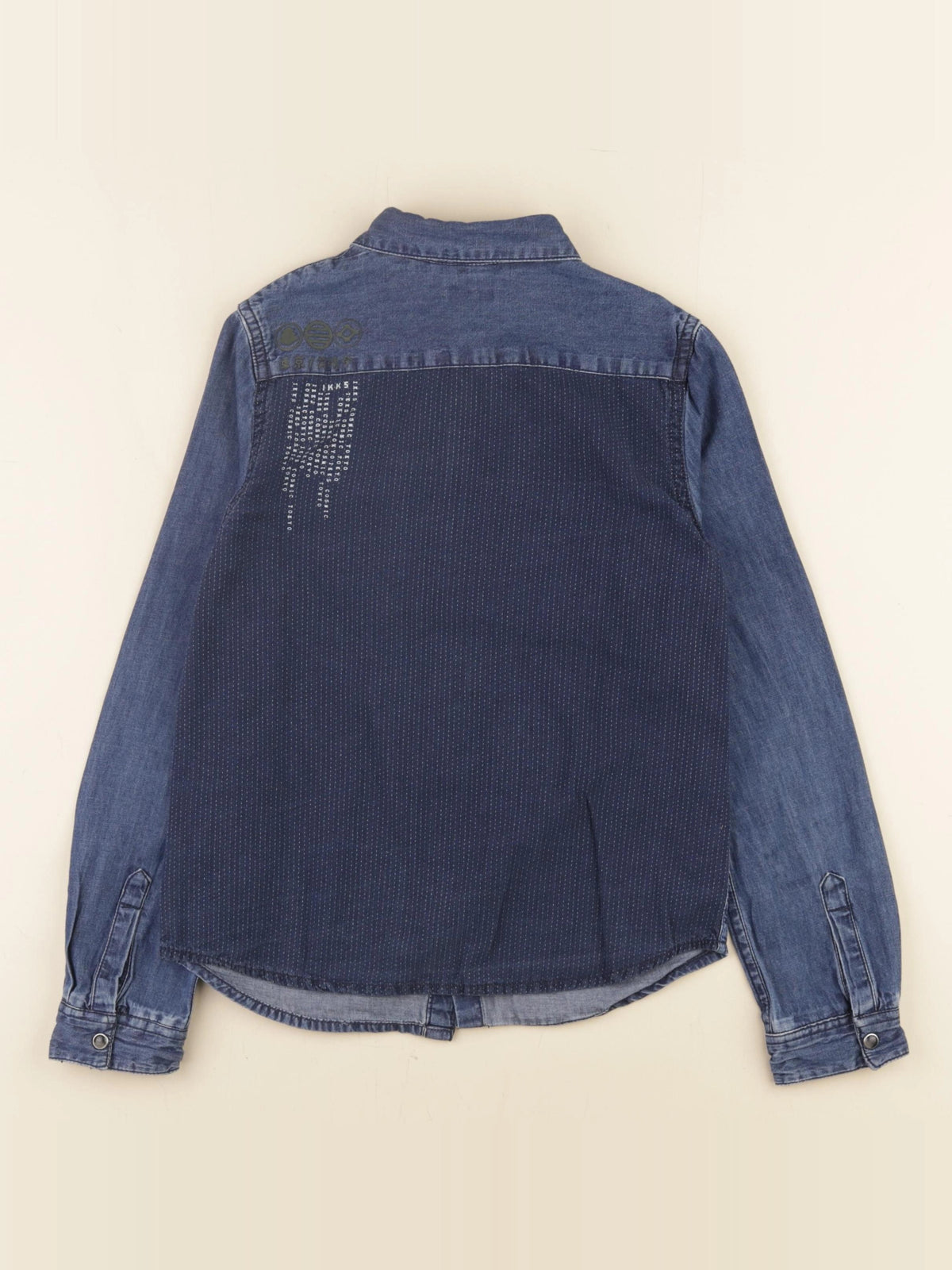 IKKS - chemise imprimé au dos bleu - 8 ans