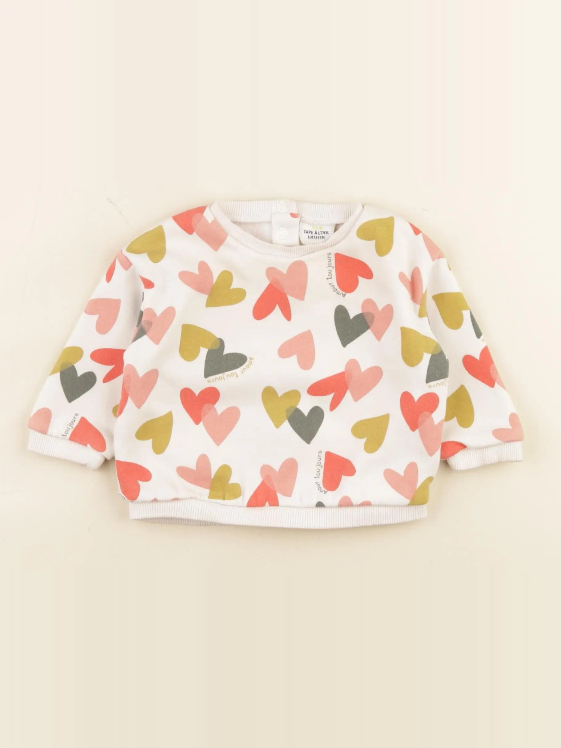 Tape à l'oeil - sweat multicolore - 6 mois