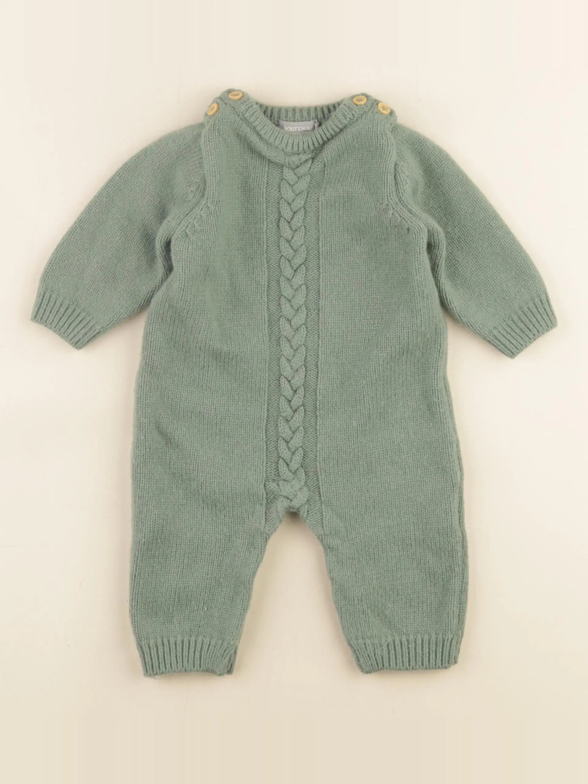 Boutchou - combinaison vert - 6 mois