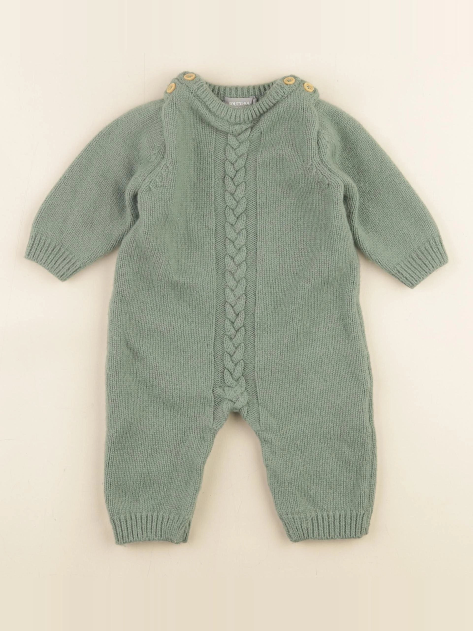 Boutchou - combinaison vert - 6 mois
