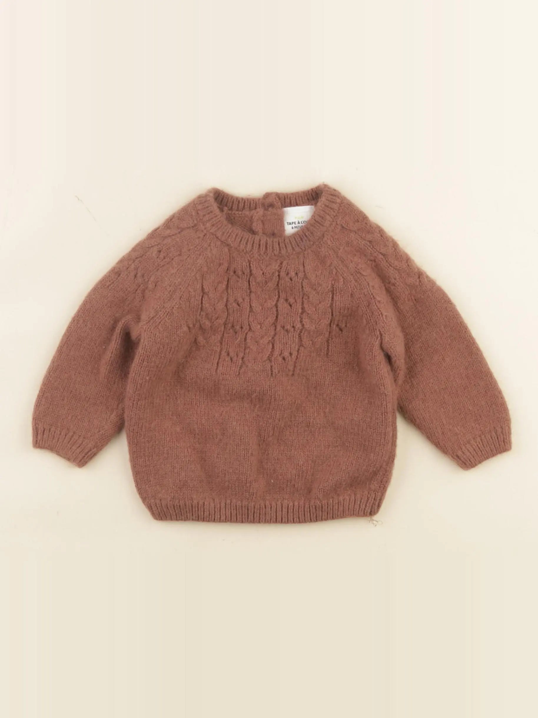 Tape à l'oeil - pull marron - 6 mois